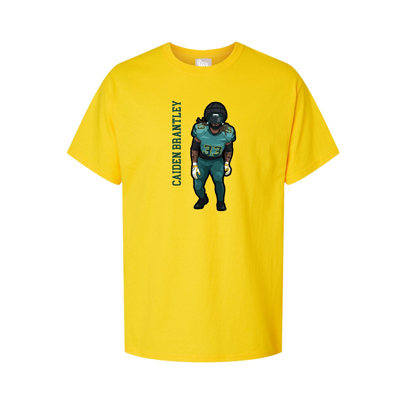 Youth Tee — Name Vertical in Gold