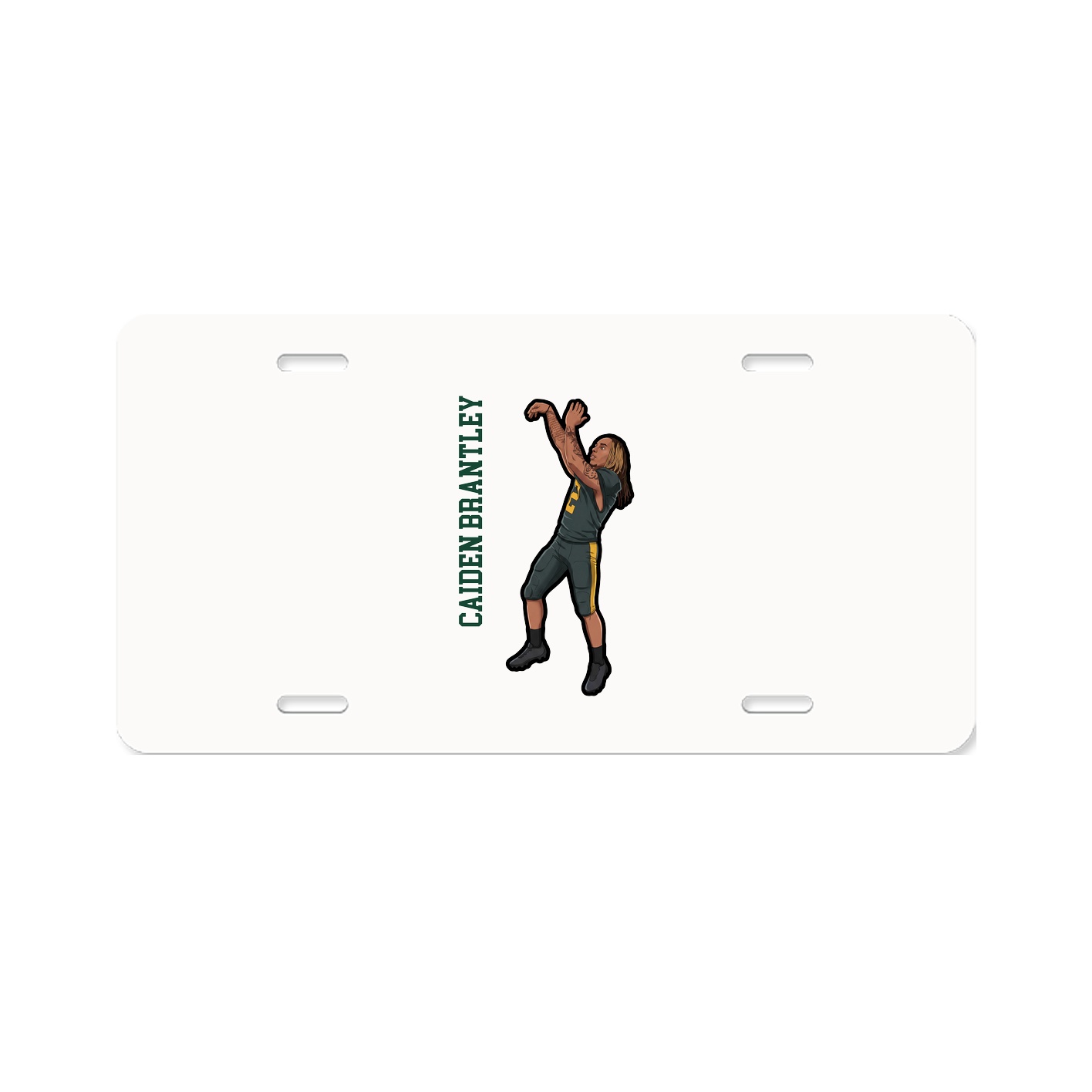 License Plate — Name Vertical in Classic