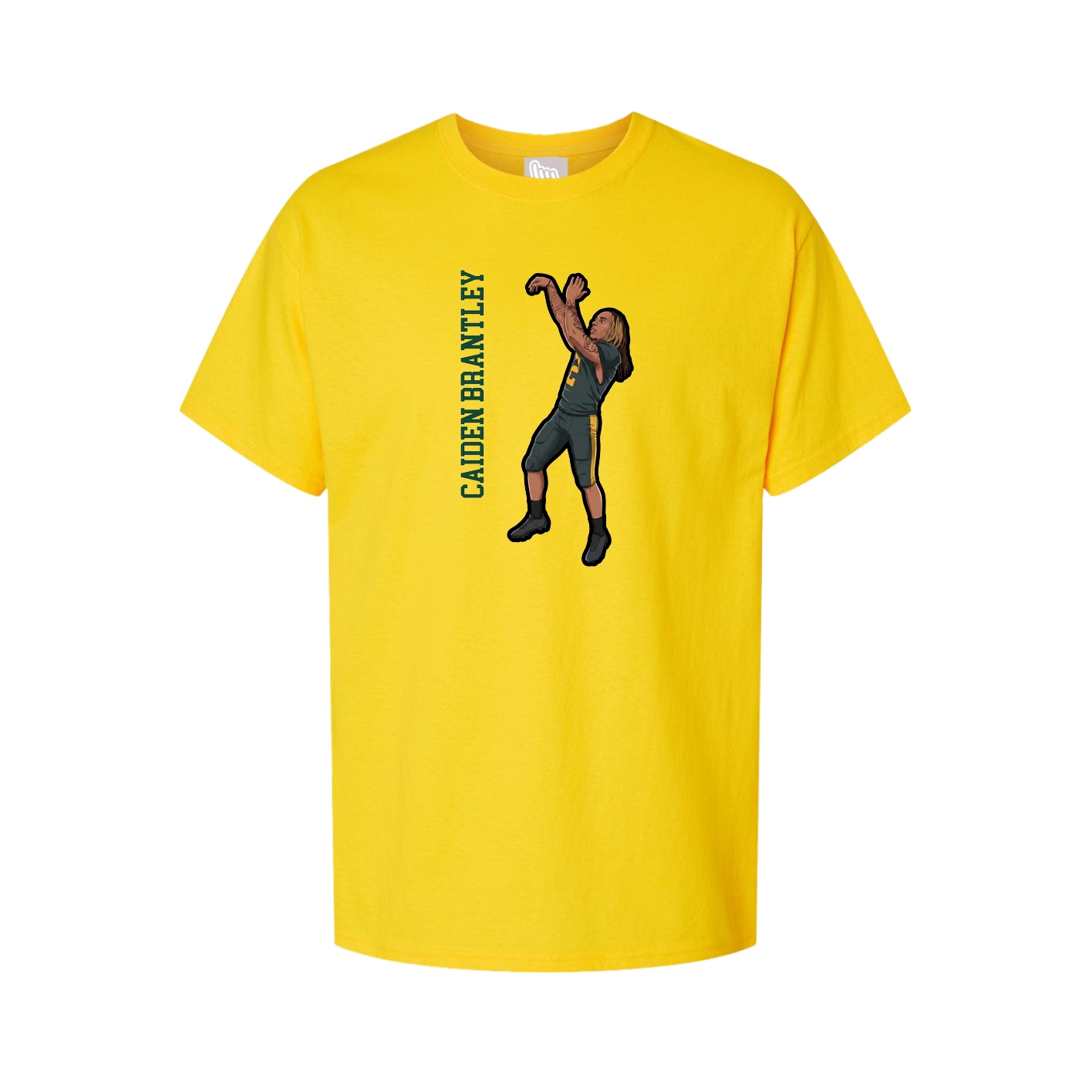 Youth Tee — Name Vertical in Gold