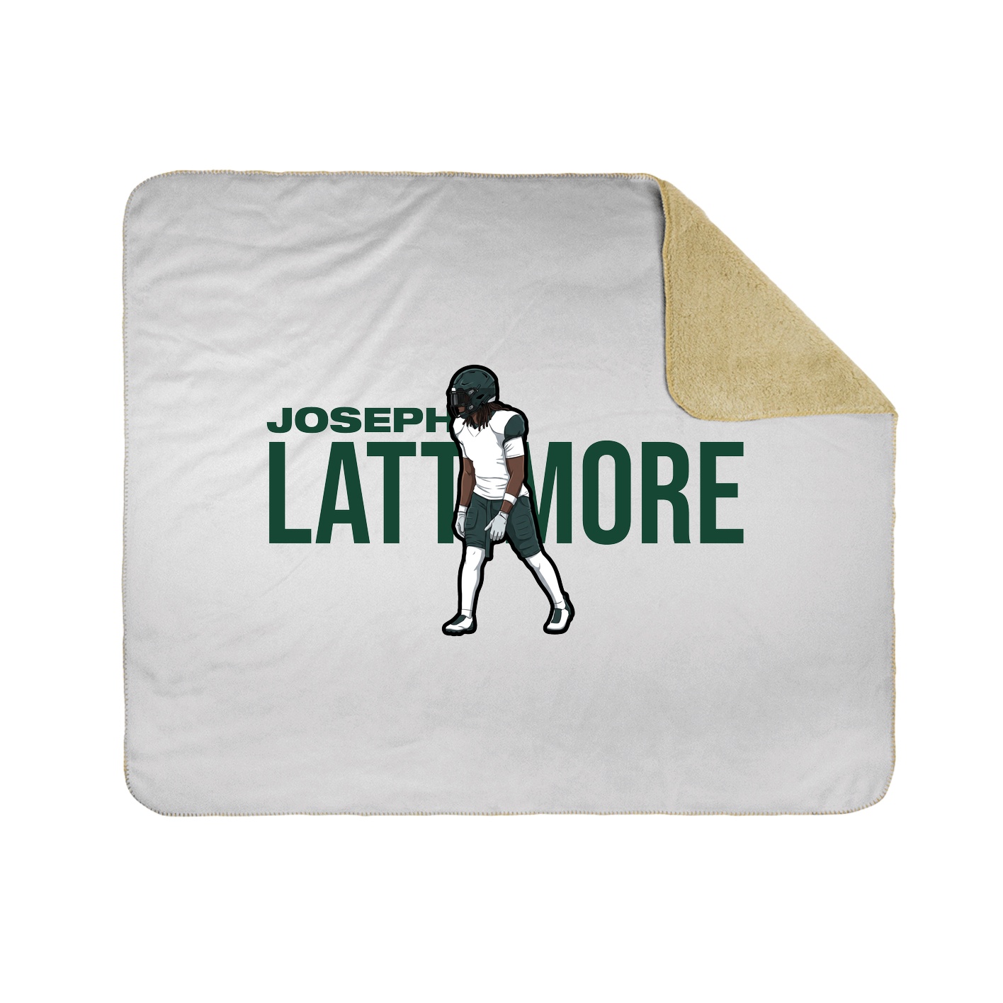 Throw Blanket — Player Name in White