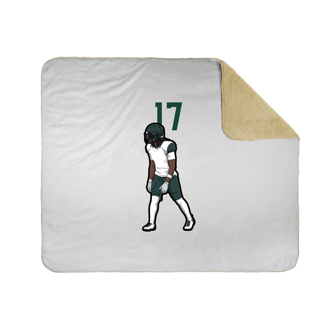 Throw Blanket — Number Top in White