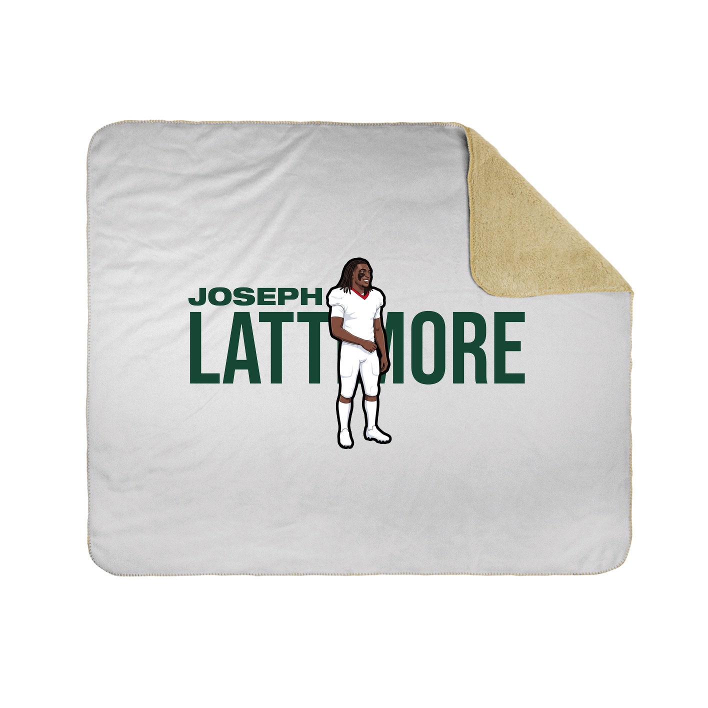Throw Blanket — Player Name in White