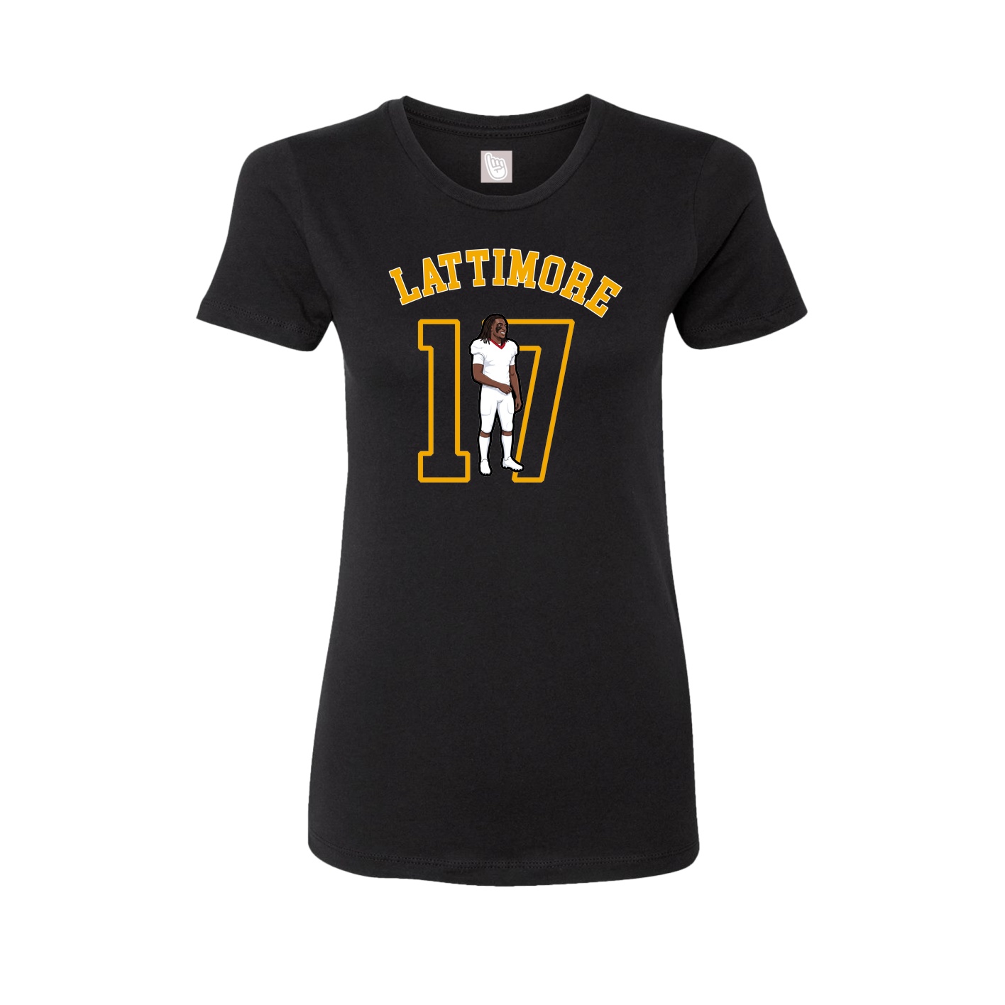 Fitted Women's Tee — Shirsey Arch in Black