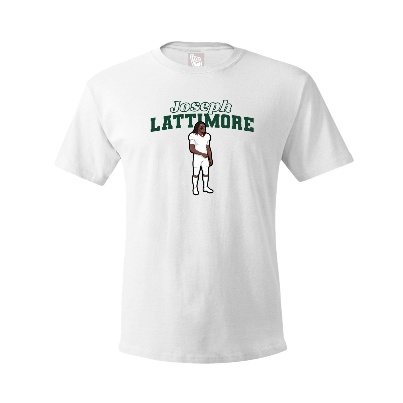 Youth Tee — Name Arch in White