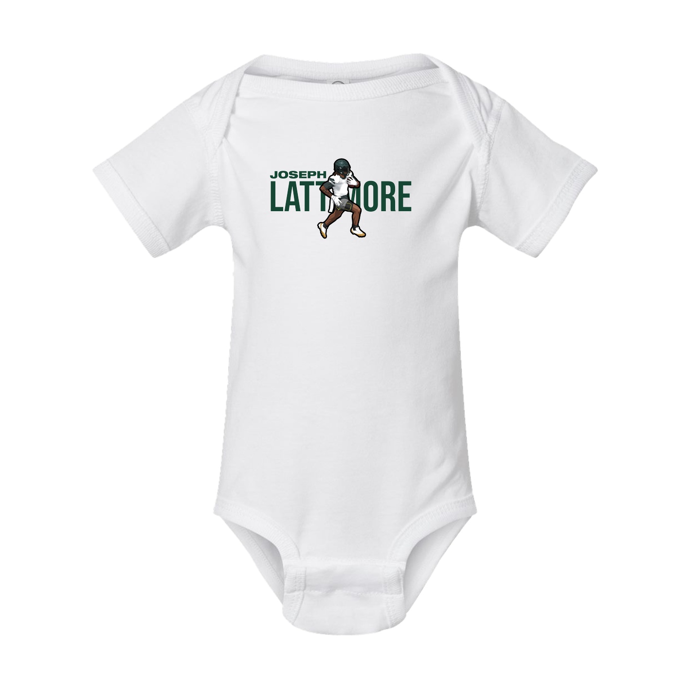 Baby Onesie — Player Name in White