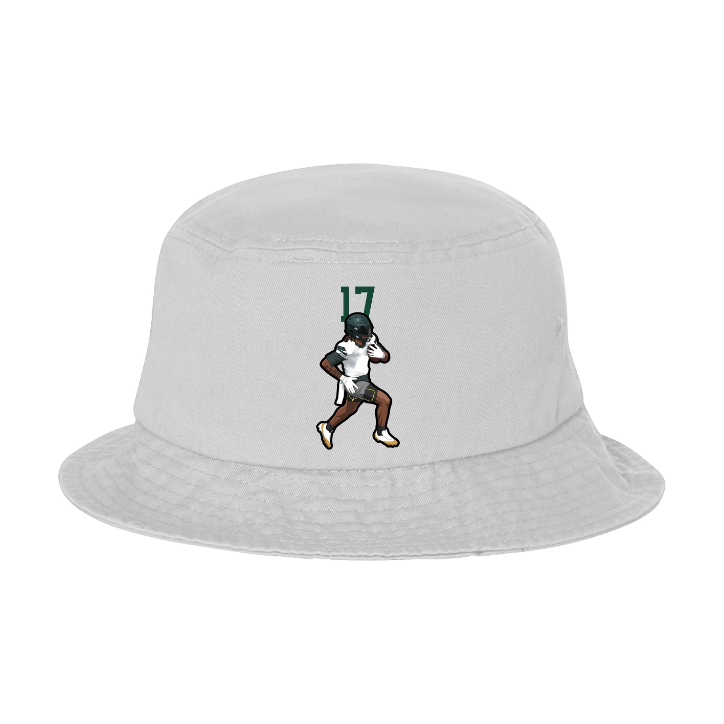 Bucket Cap — Number Top in White