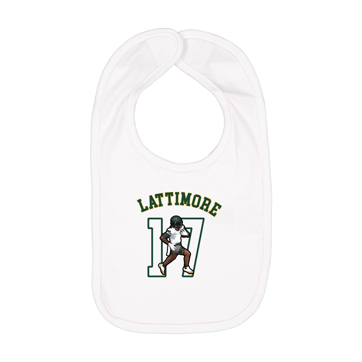 Infant Bib — Shirsey Arch in White
