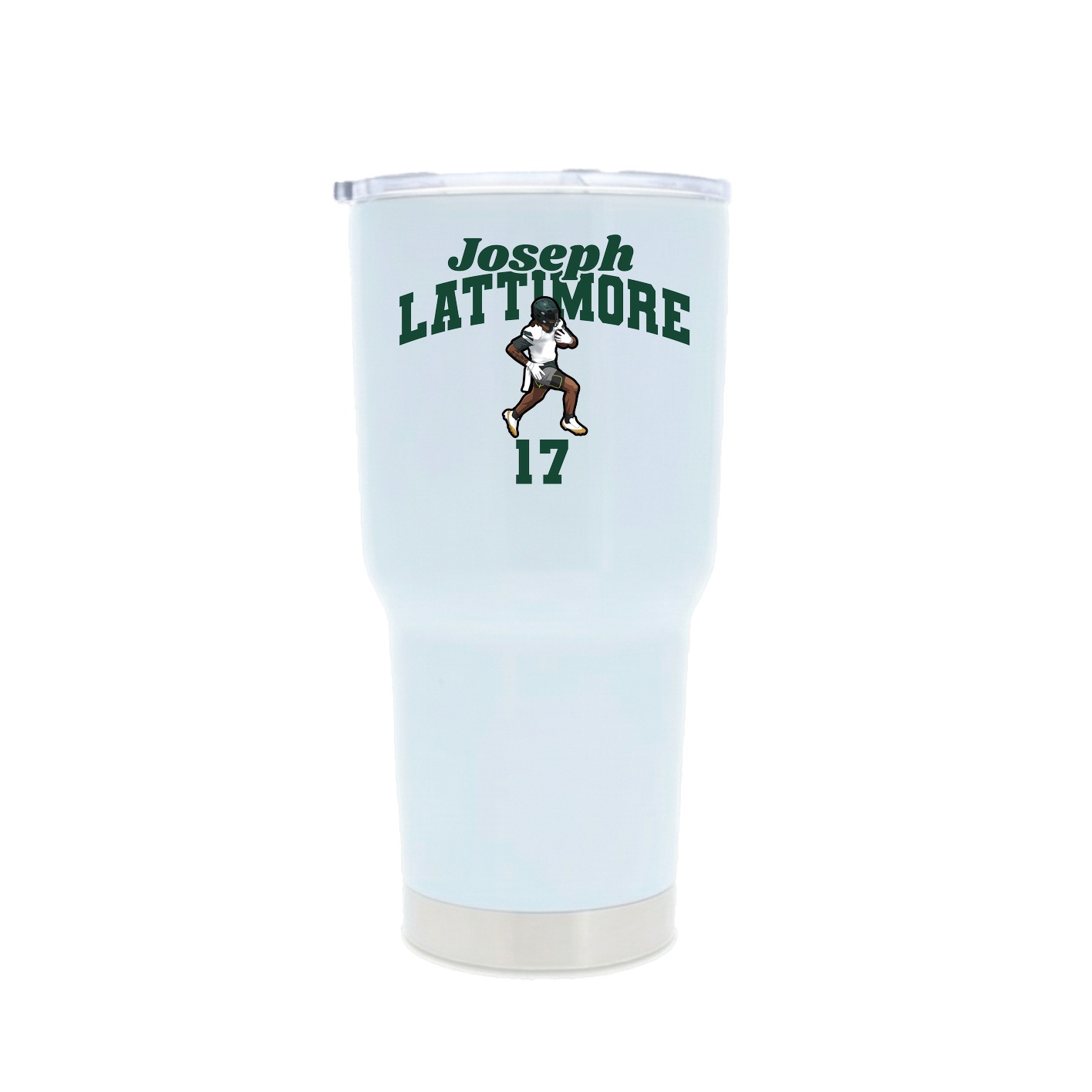 30oz Stainless Steel Tumbler — Signature Arch in White