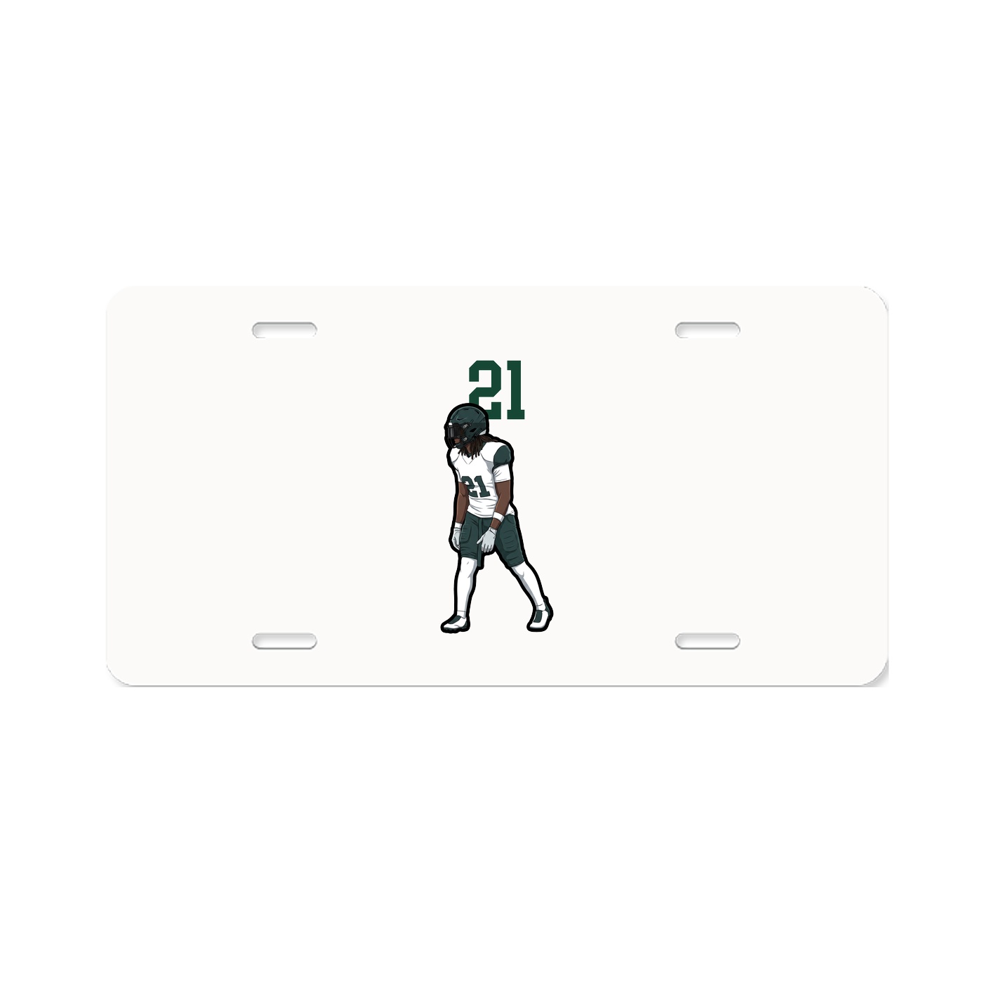 License Plate — Number Top in Classic