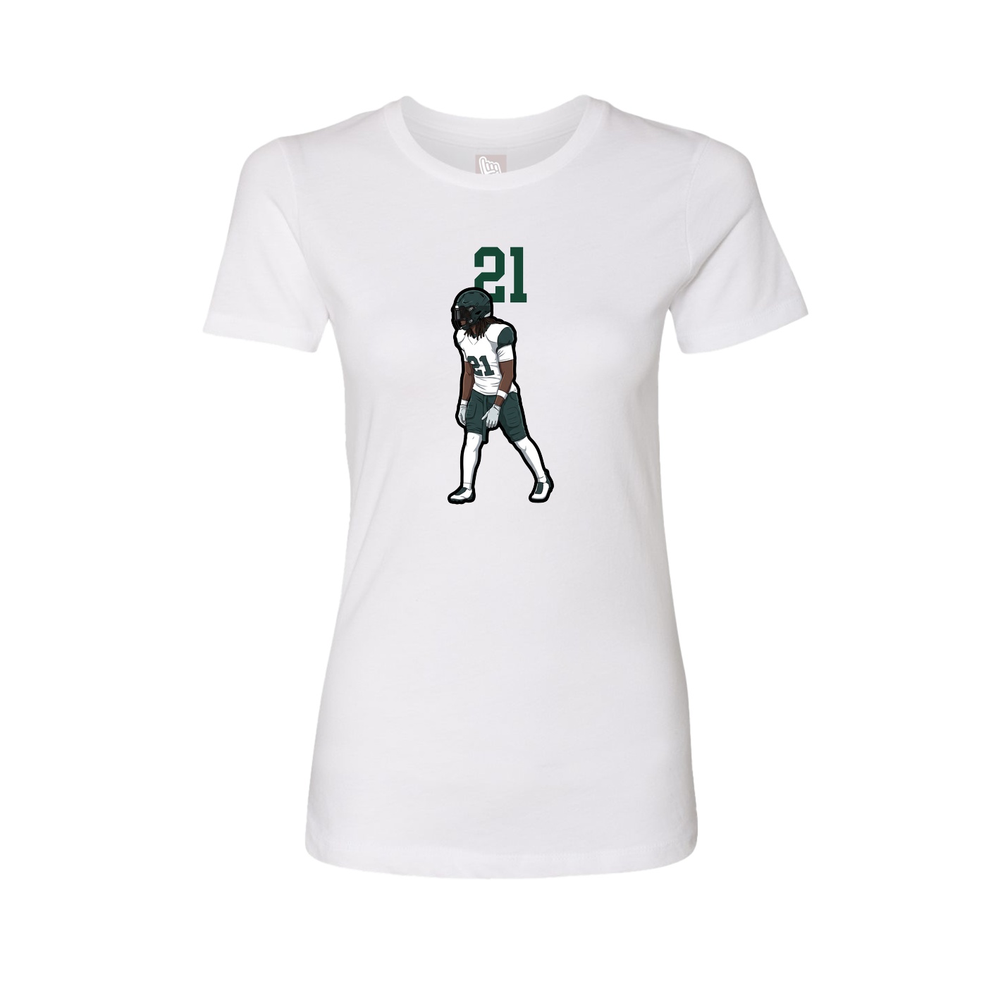 Womens Tee — Number Top in White