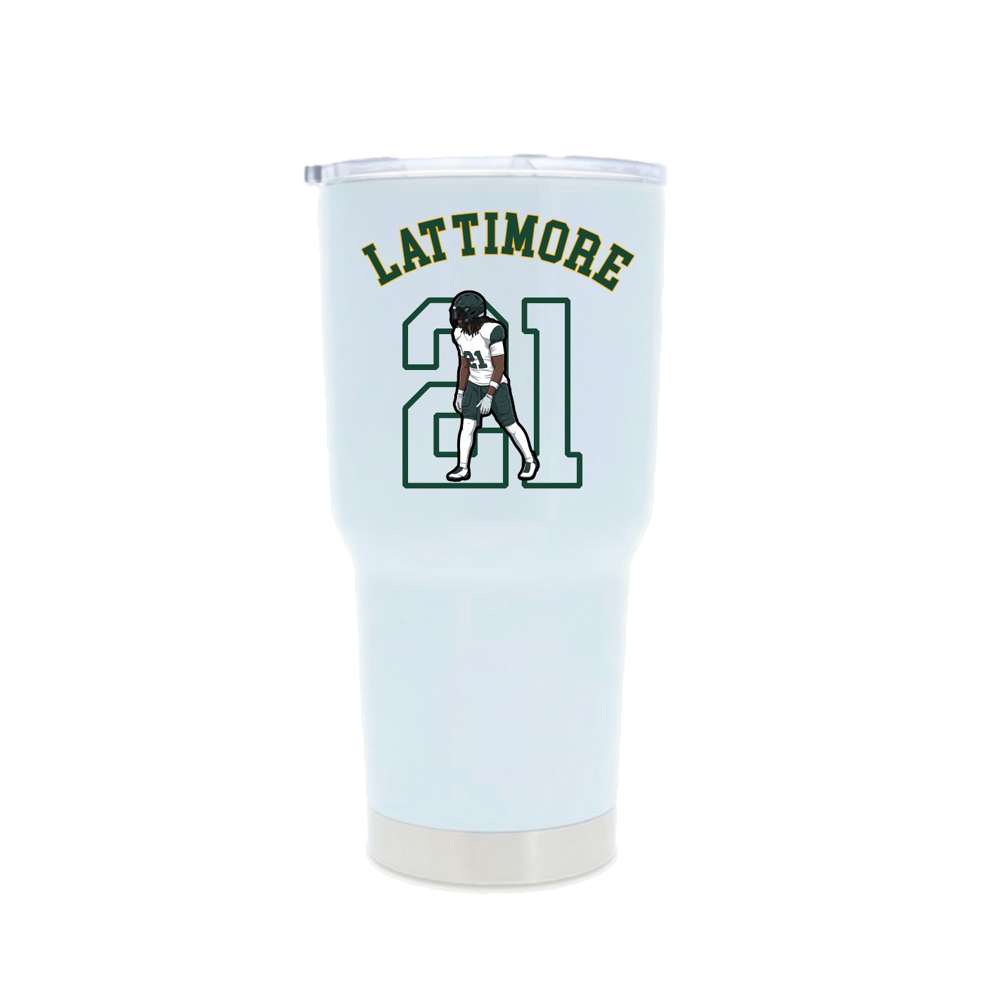 30oz Stainless Steel Tumbler — Shirsey Arch in White