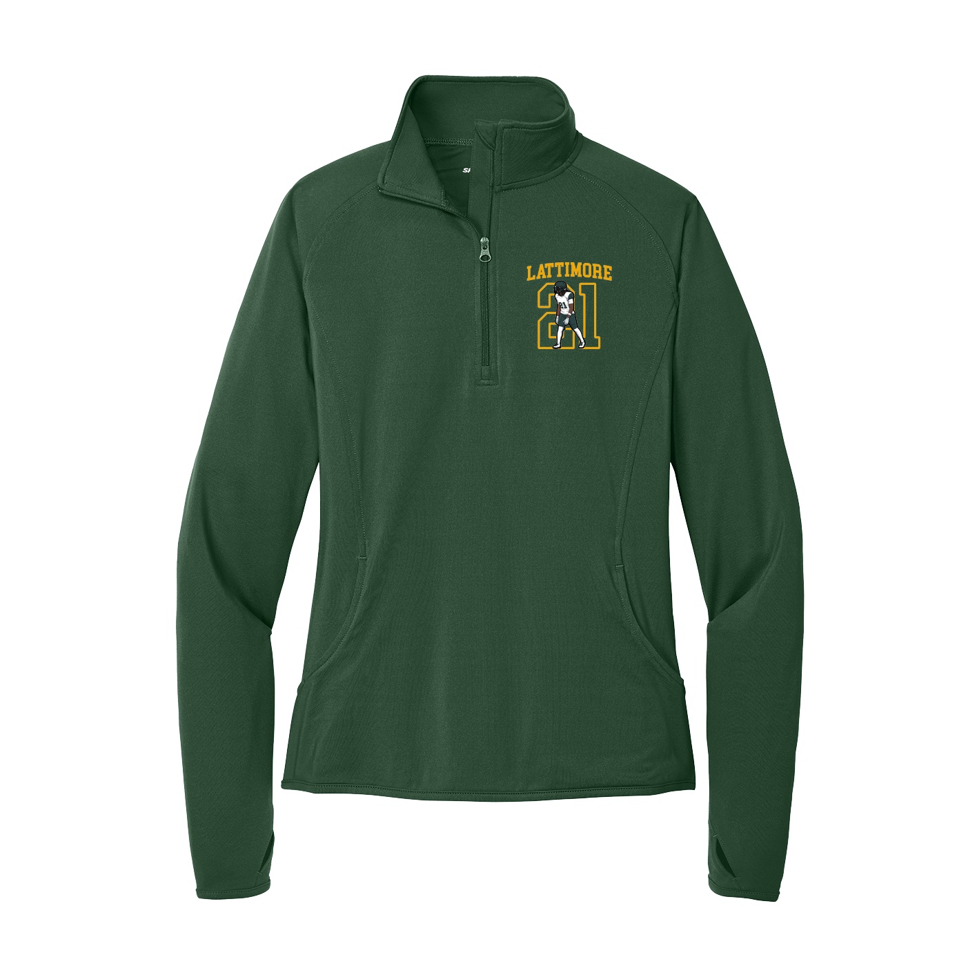 Women's Q-Zip Pullover — Shirsey in Green