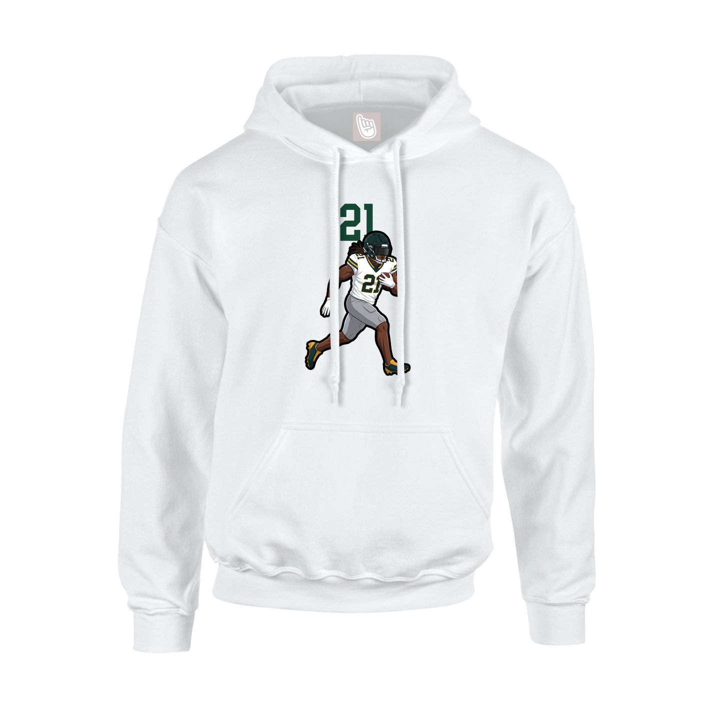 Hoodie — Number Top in White