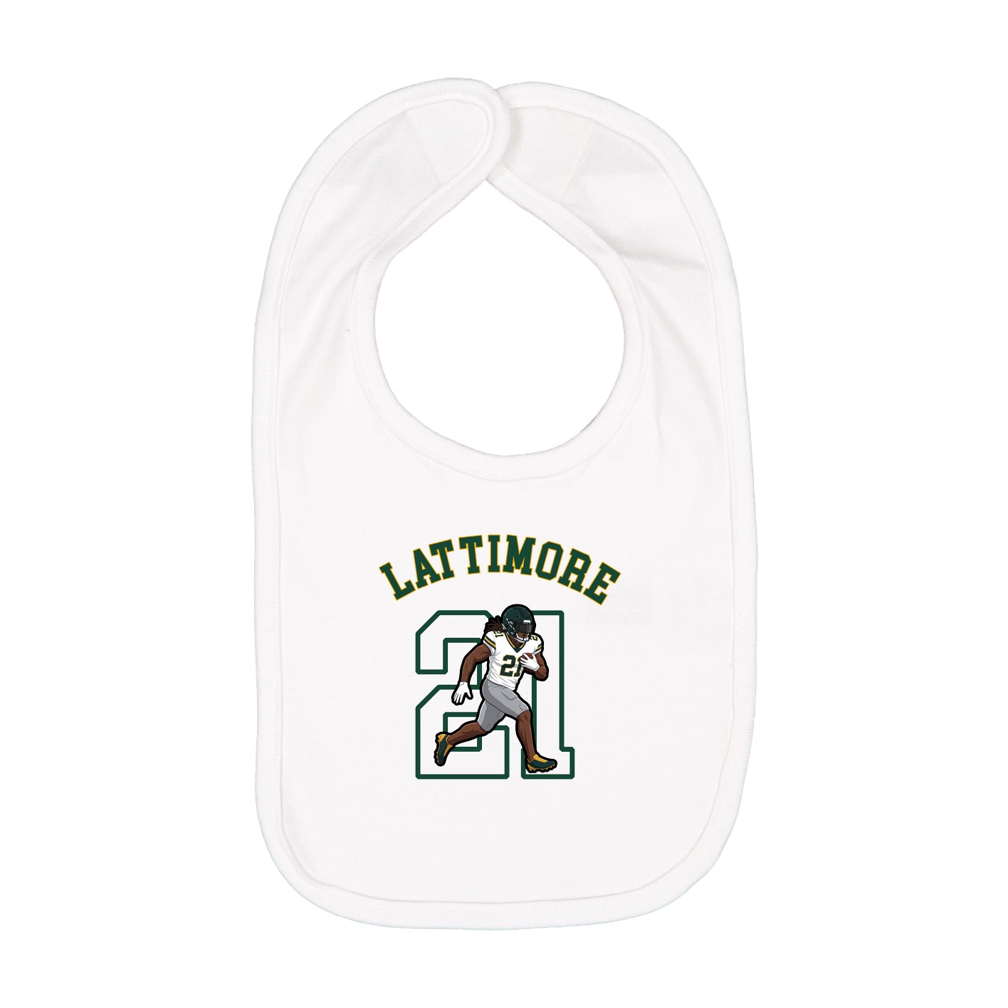 Infant Bib — Shirsey Arch in White