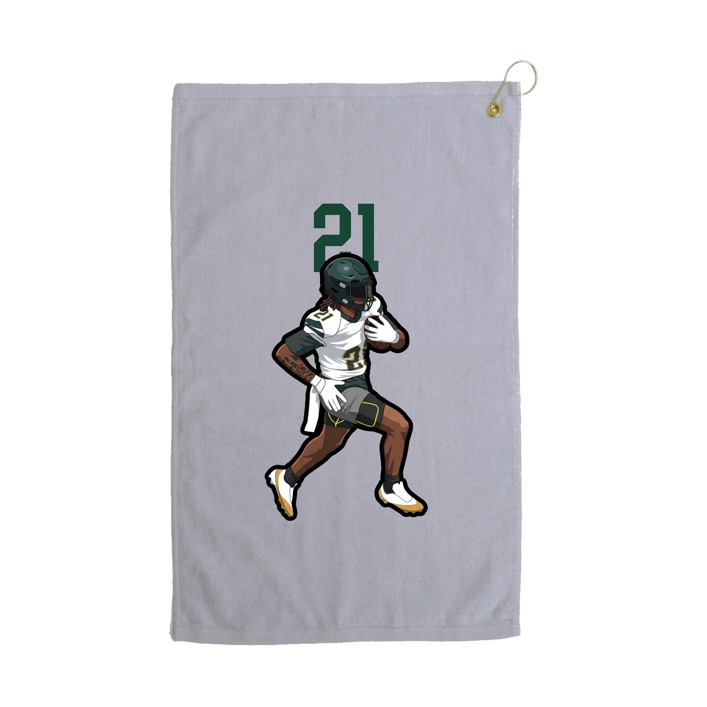 Golf Towel — Number Top in Grey