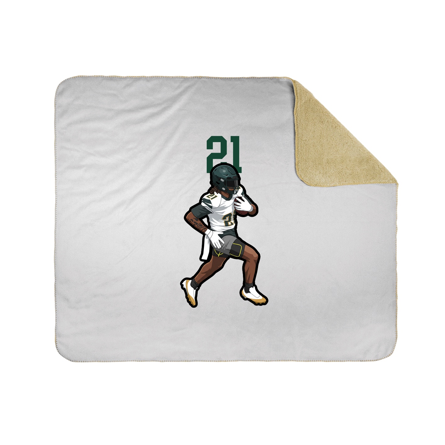 Throw Blanket — Number Top in White