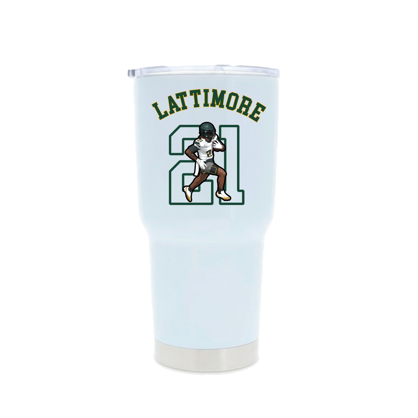 30oz Stainless Steel Tumbler — Shirsey Arch in White