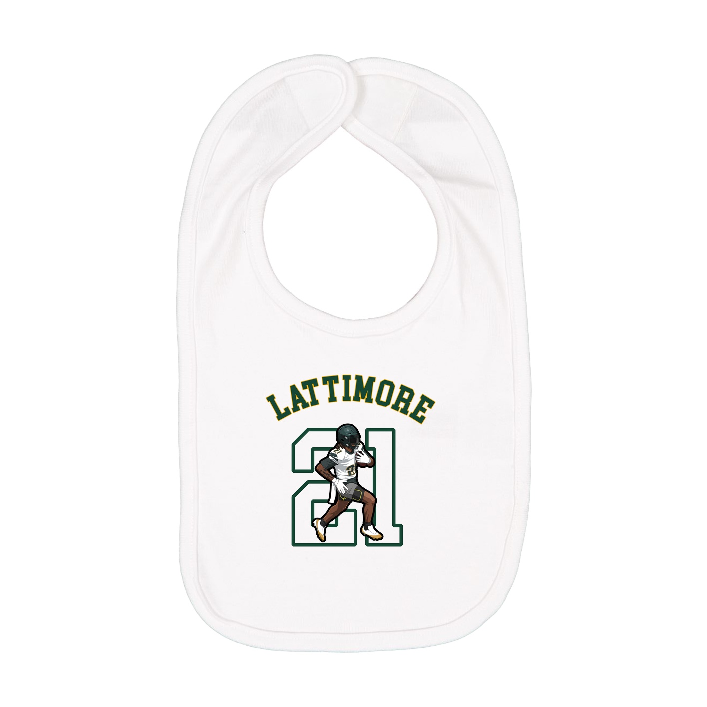 Infant Bib — Shirsey Arch in White