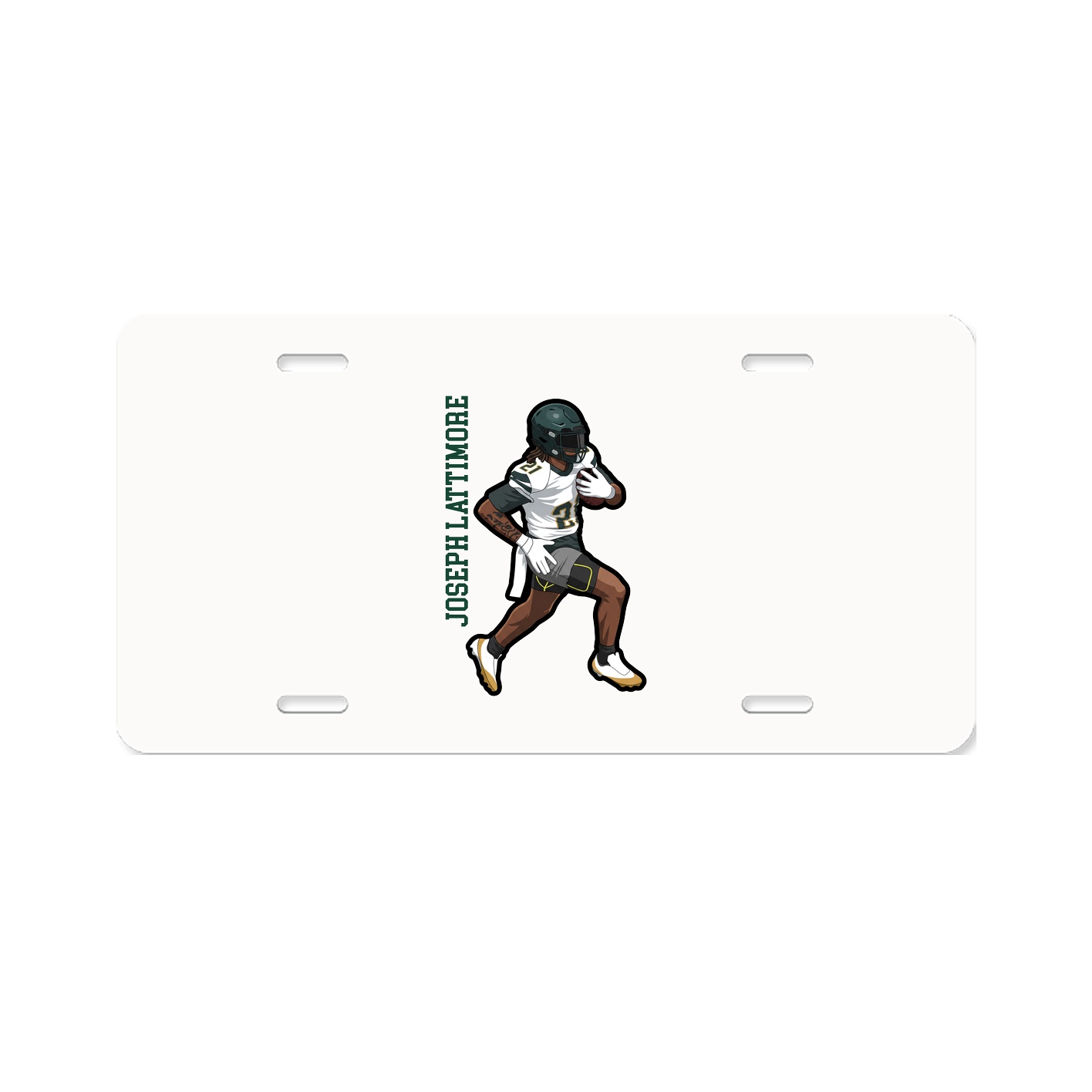 License Plate — Name Vertical in Classic