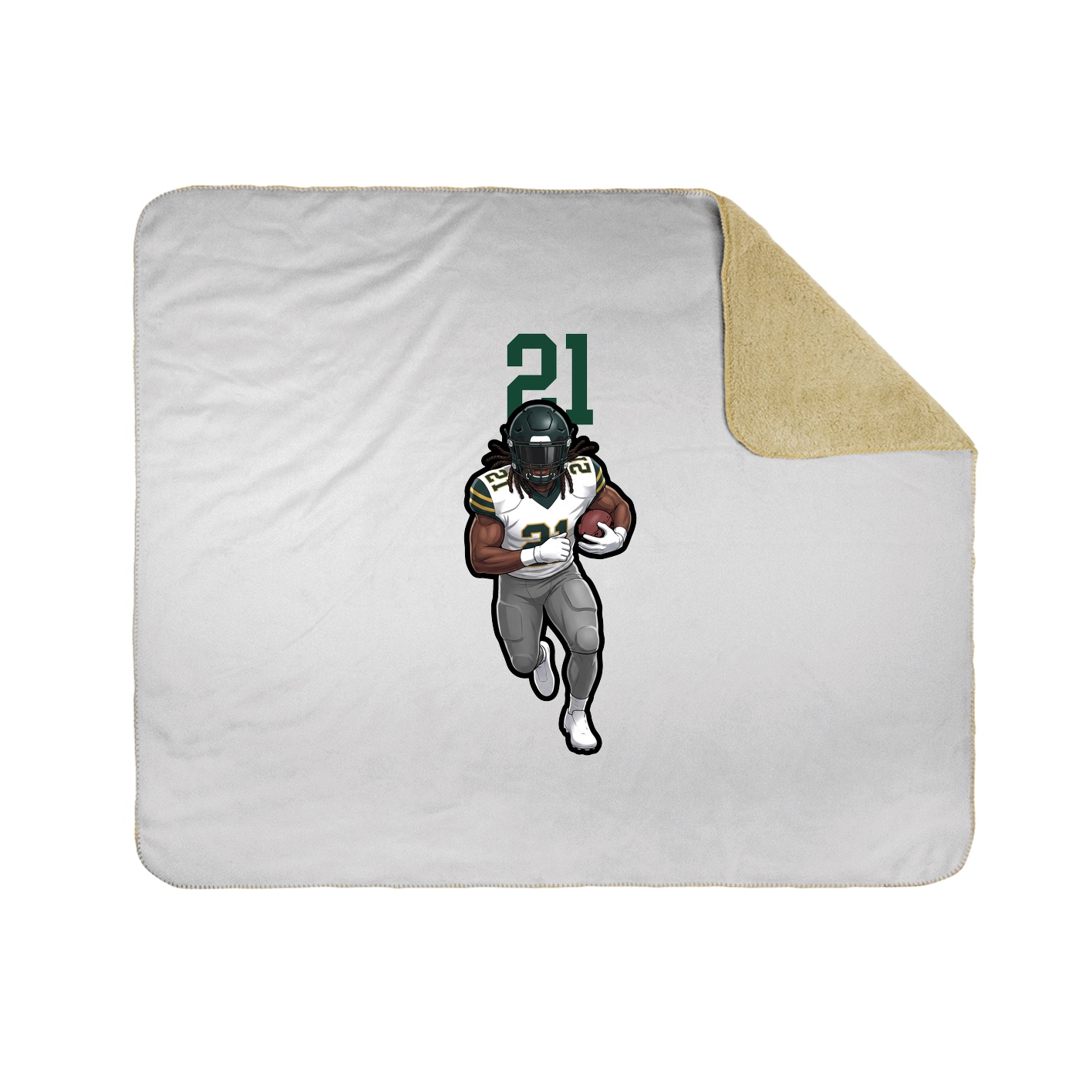 Throw Blanket — Number Top in White