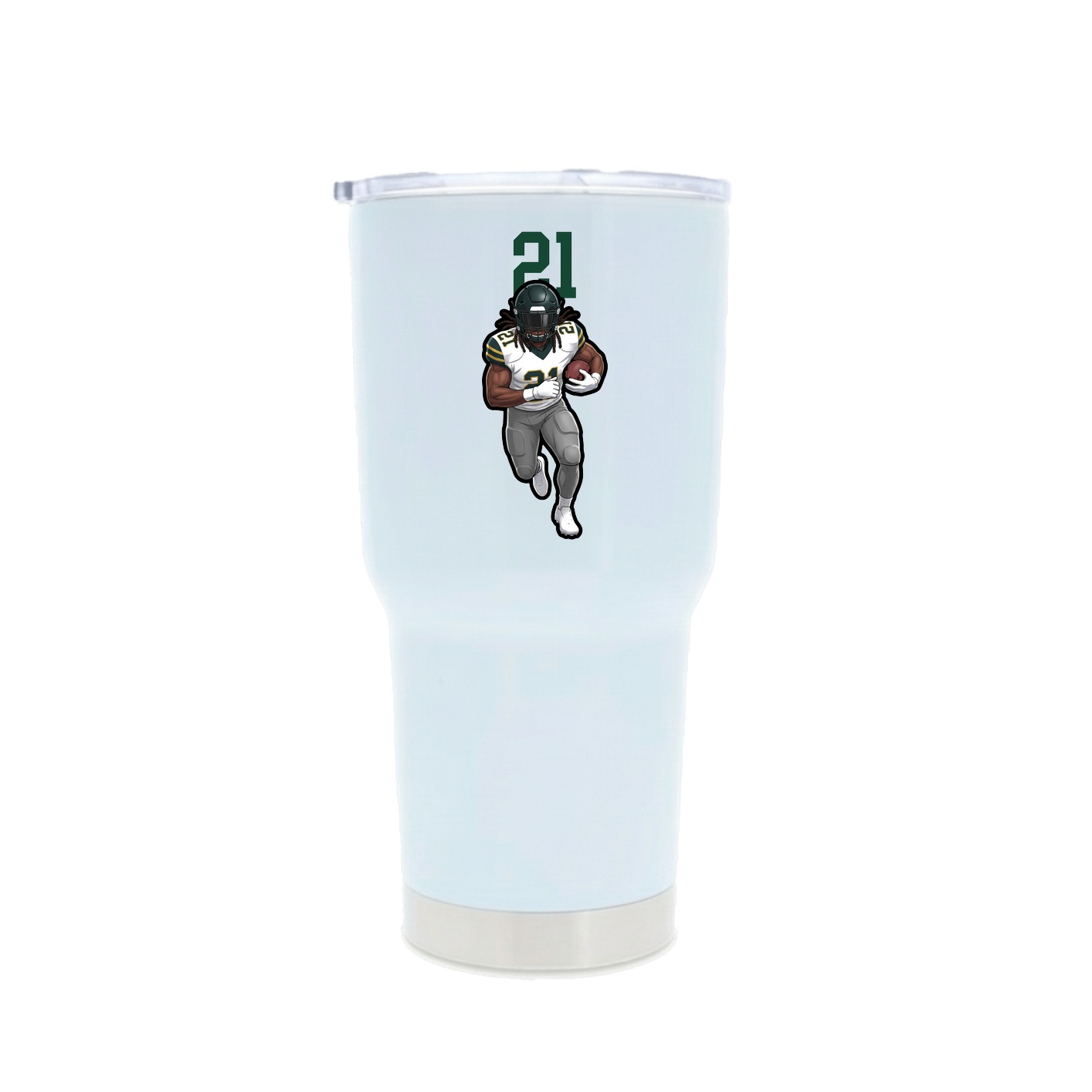 30oz Stainless Steel Tumbler — Number Top in White
