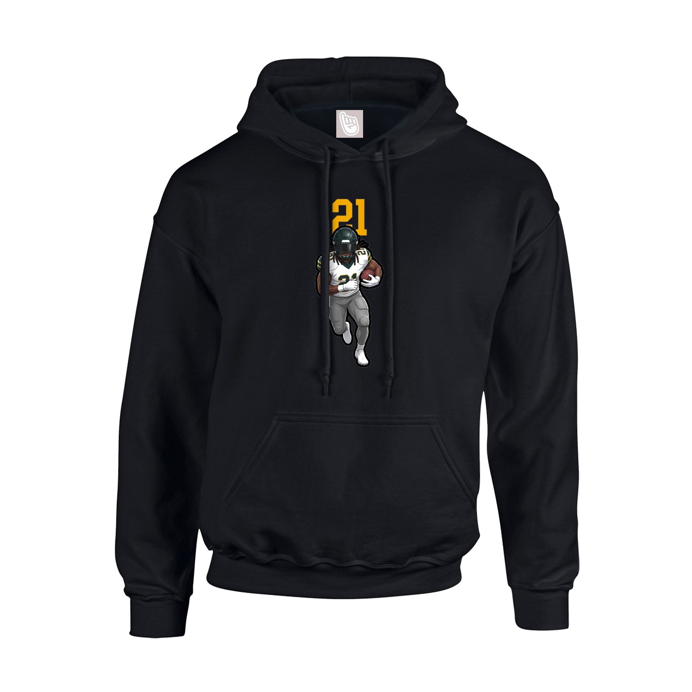 Youth Hoodie — Number Top in Black