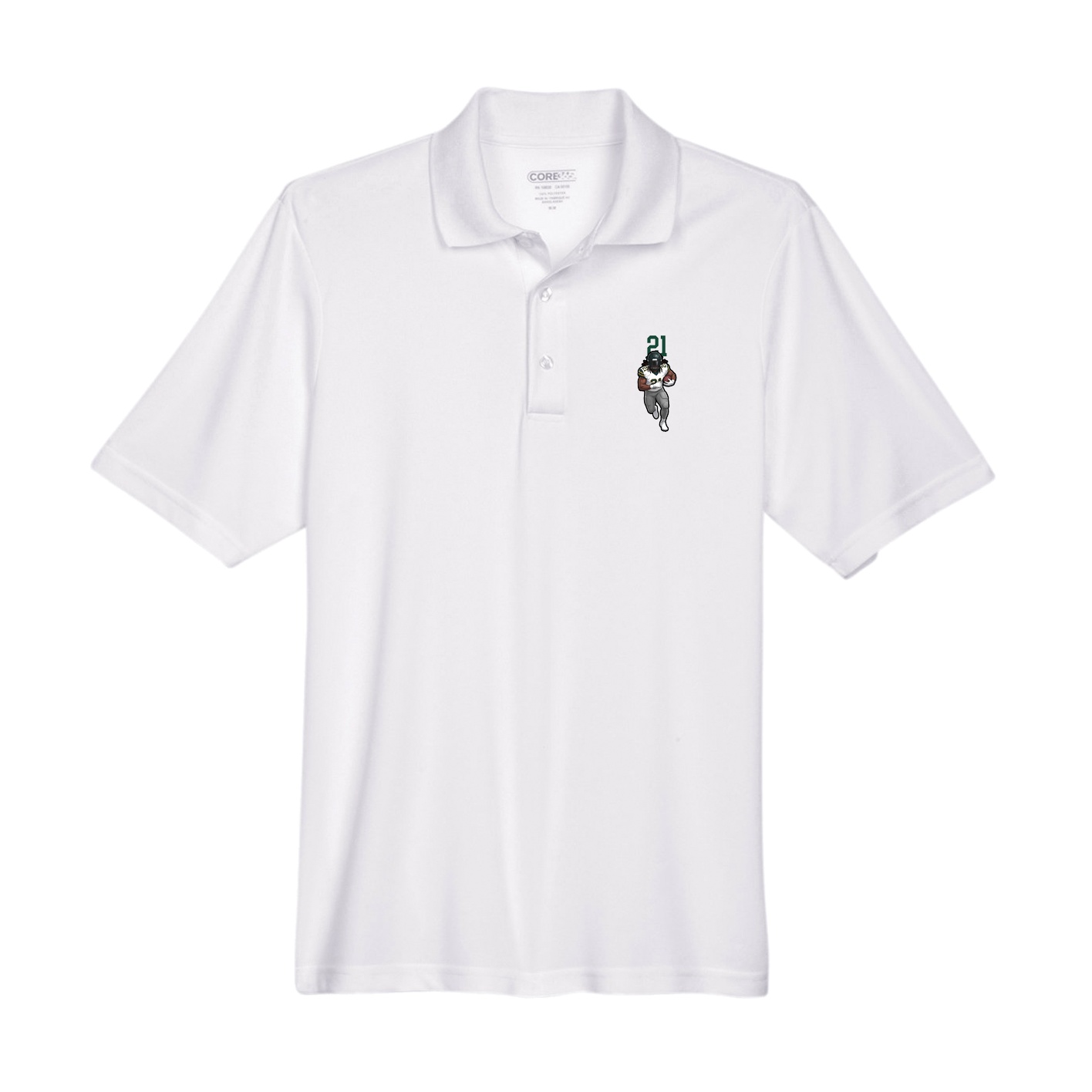Performance Polo — Number Top in White