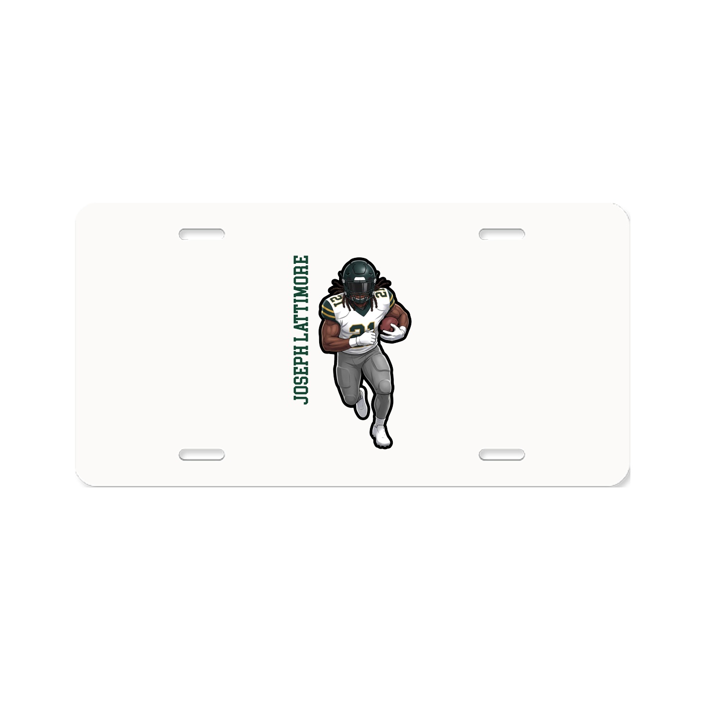 License Plate — Name Vertical in Classic