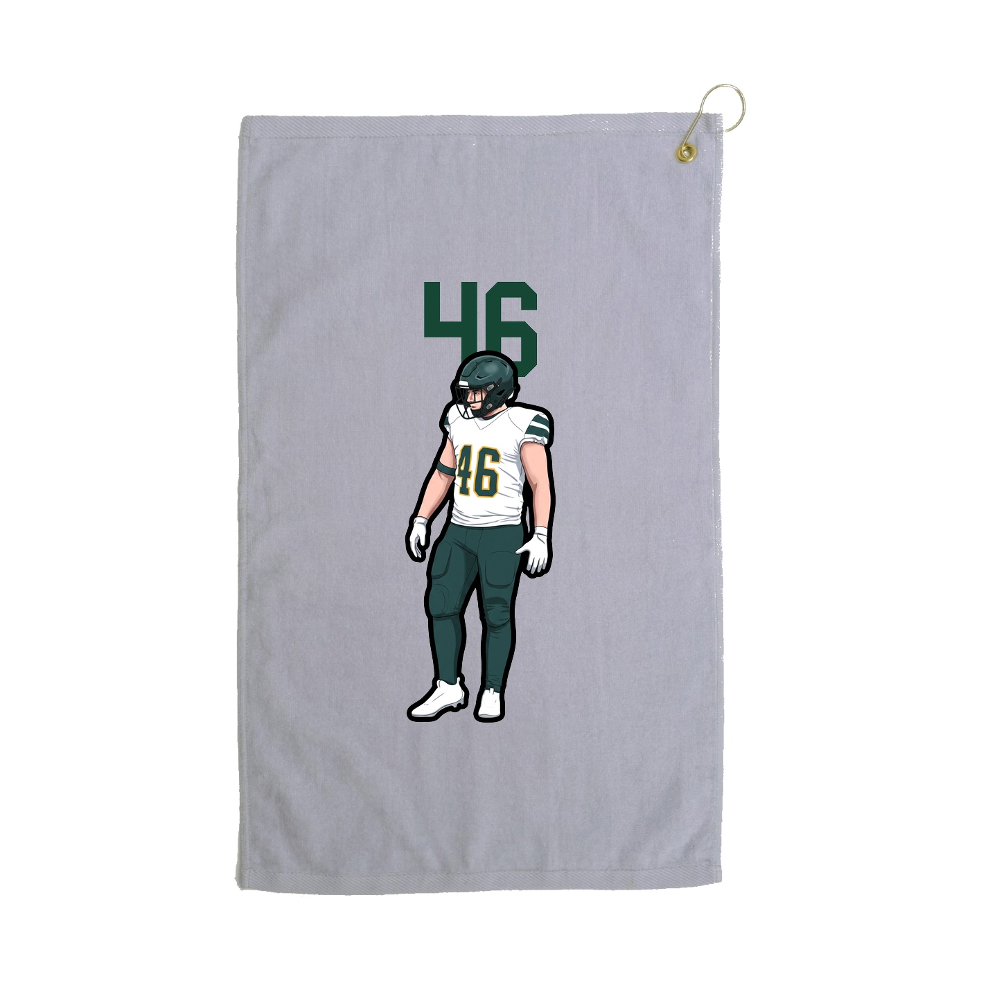 Golf Towel — Number Top in Grey