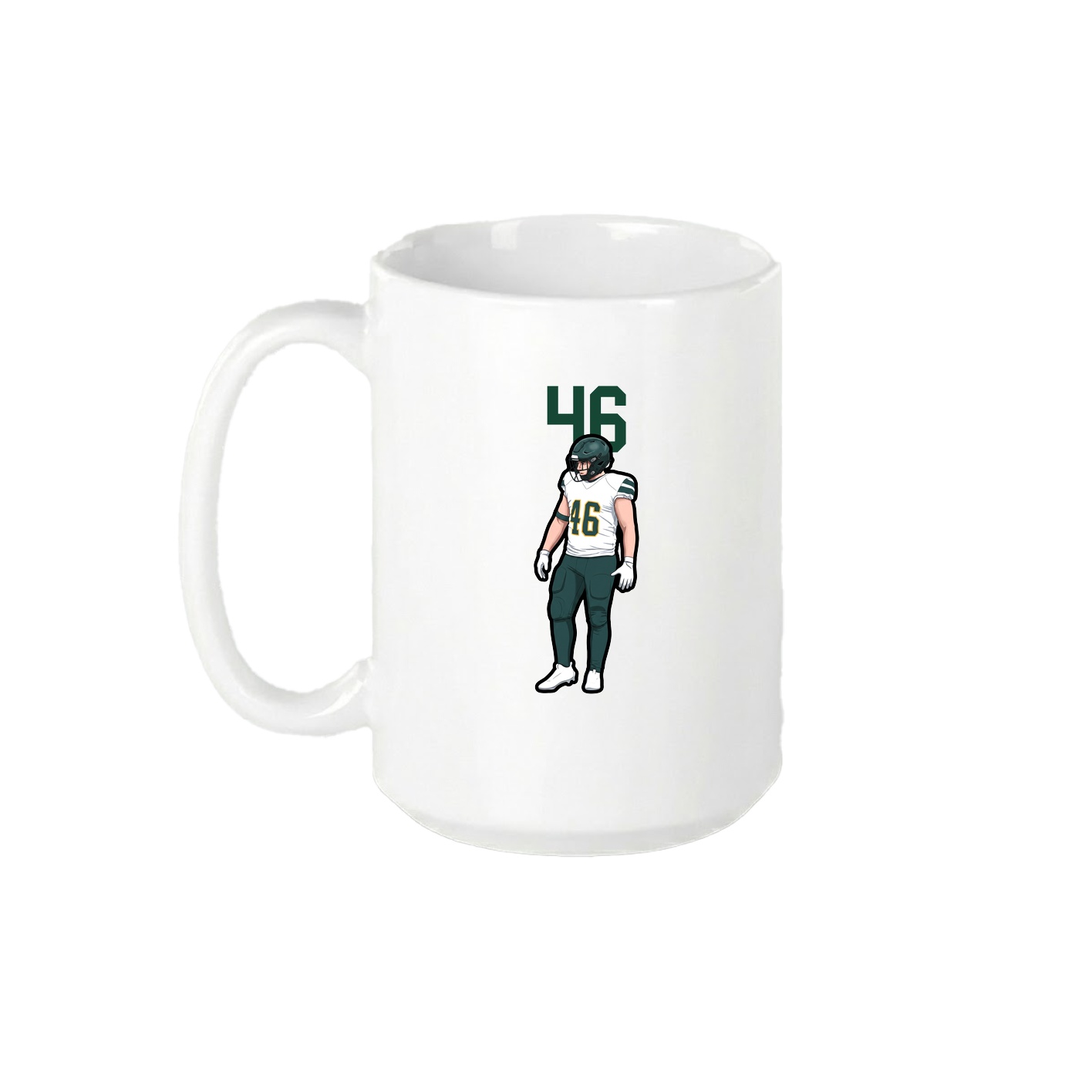 15oz Coffee Mug — Number Top in White