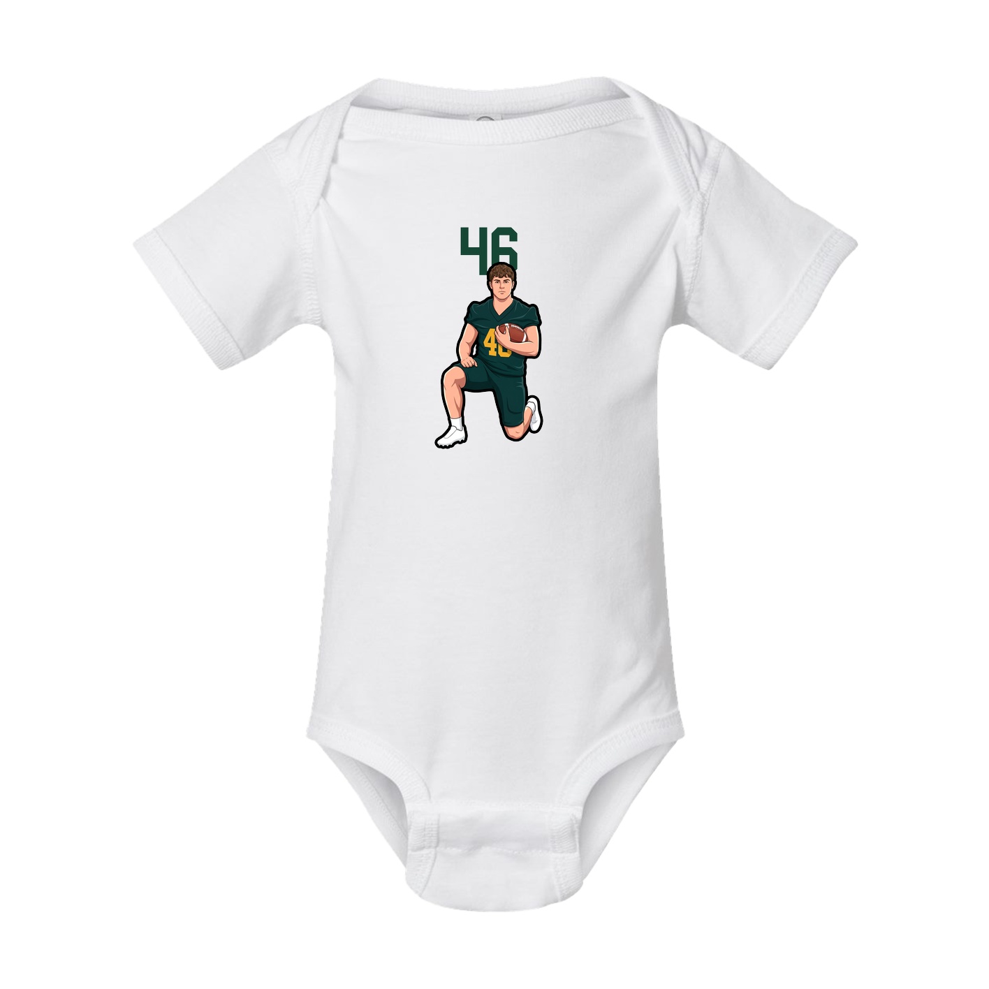 Baby Onesie — Number Top in White