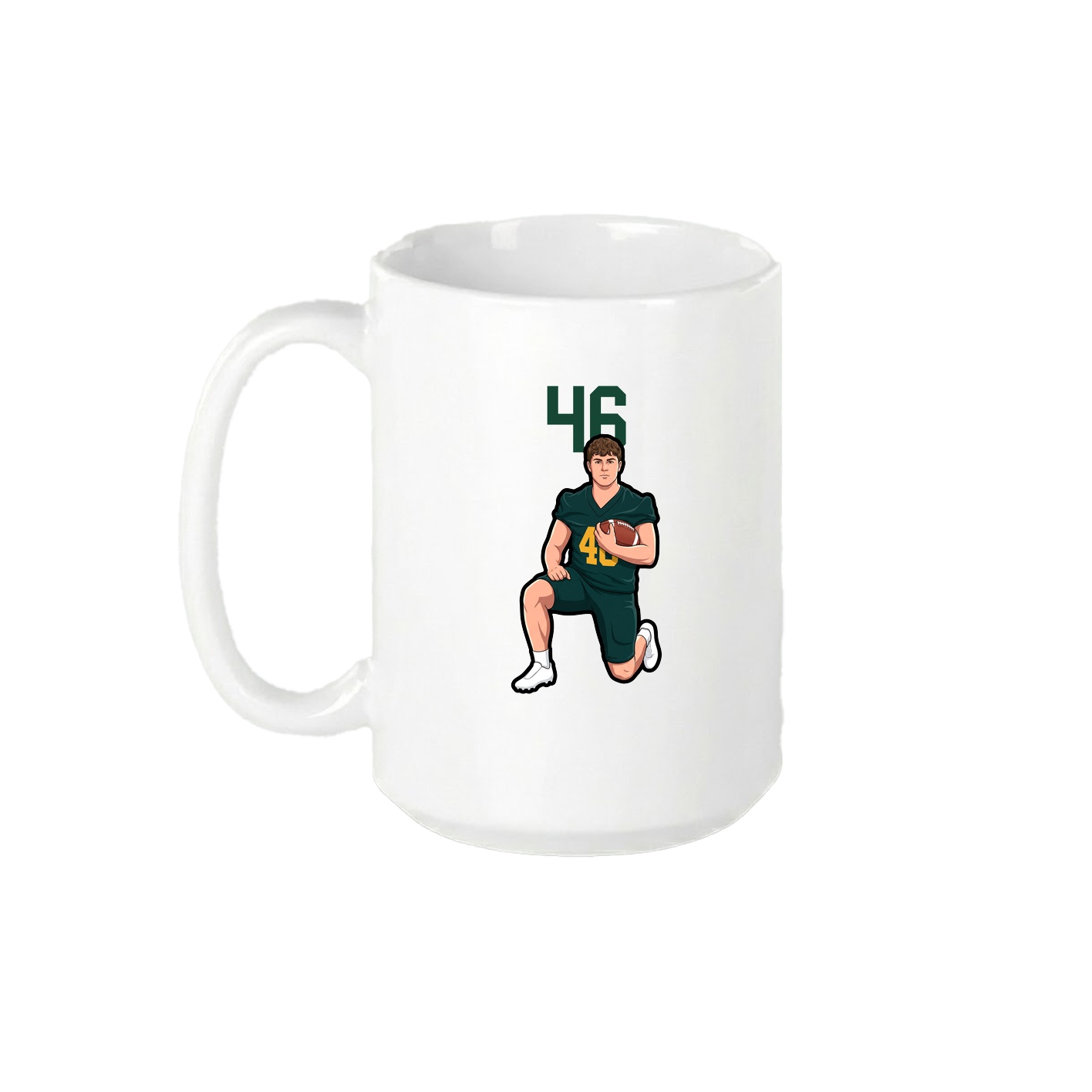 15oz Coffee Mug — Number Top in White