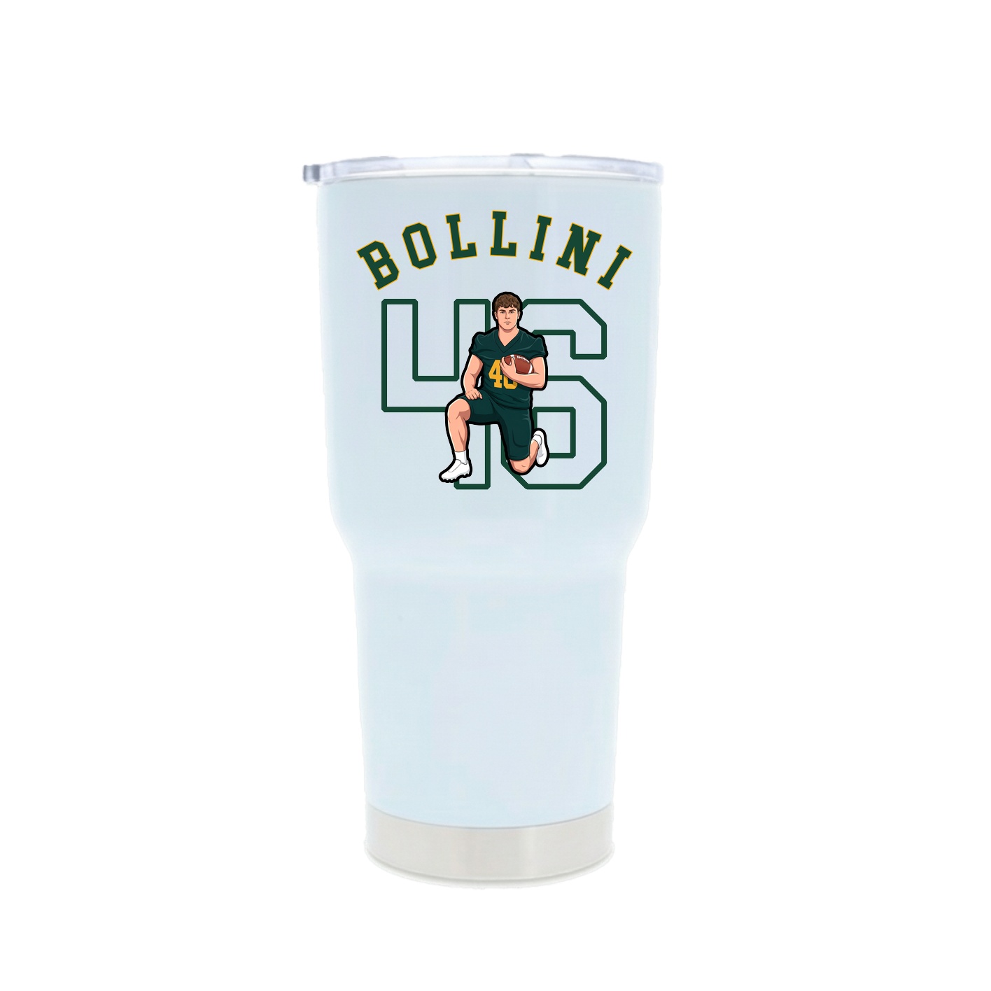 30oz Stainless Steel Tumbler — Shirsey Arch in White