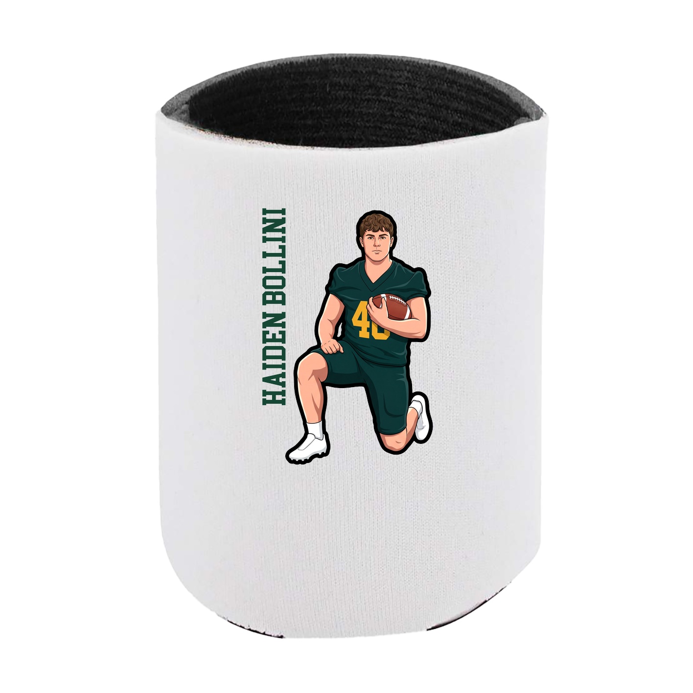Can Holder — Name Vertical in White