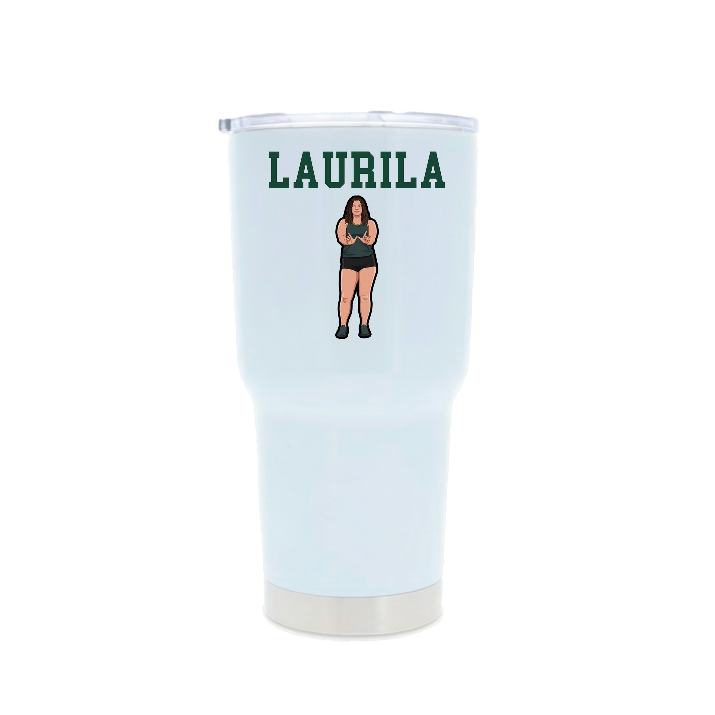 30oz Stainless Steel Tumbler — Shirsey in White