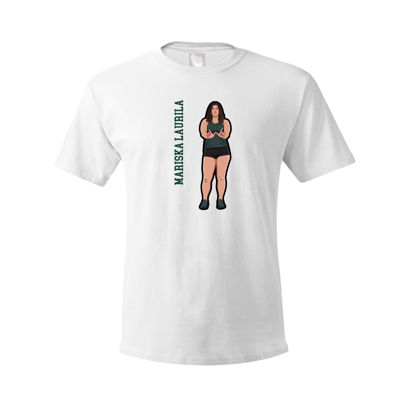 Youth Tee — Name Vertical in White