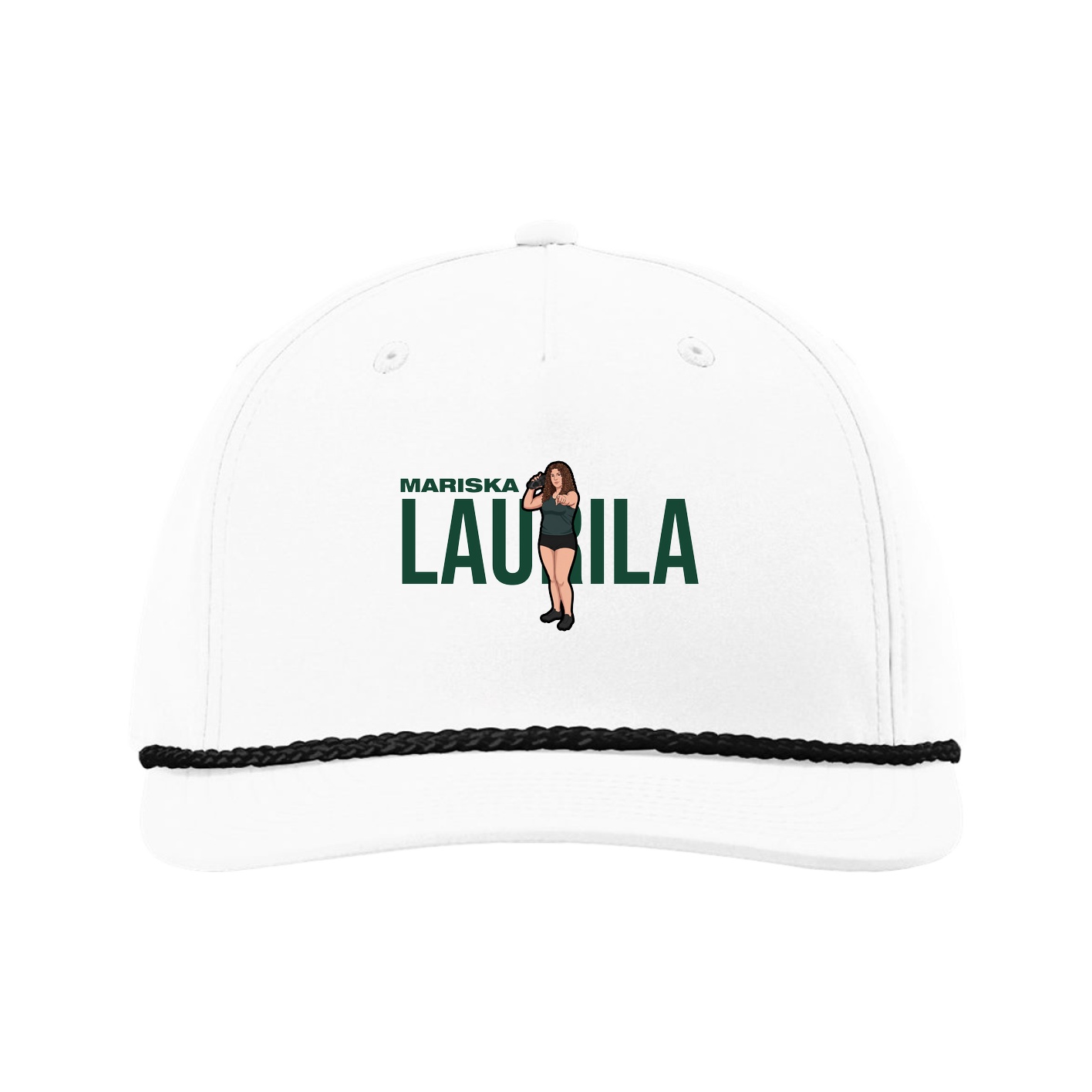 Five-Panel Classic Rope Cap — Player Name in White