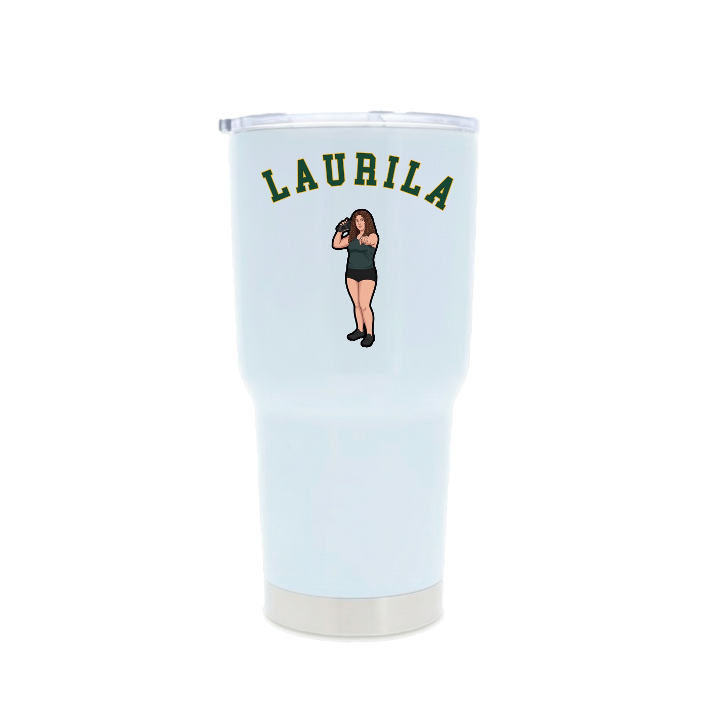 30oz Stainless Steel Tumbler — Shirsey Arch in White
