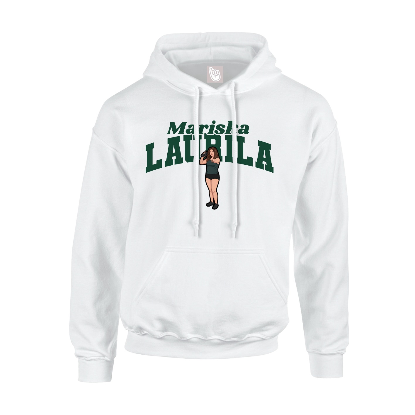 Youth Hoodie — Signature Arch in White