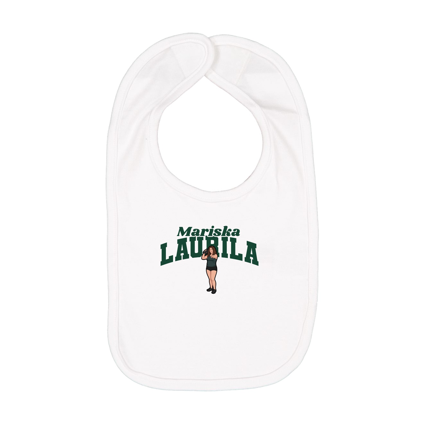 Infant Bib — Signature Arch in White