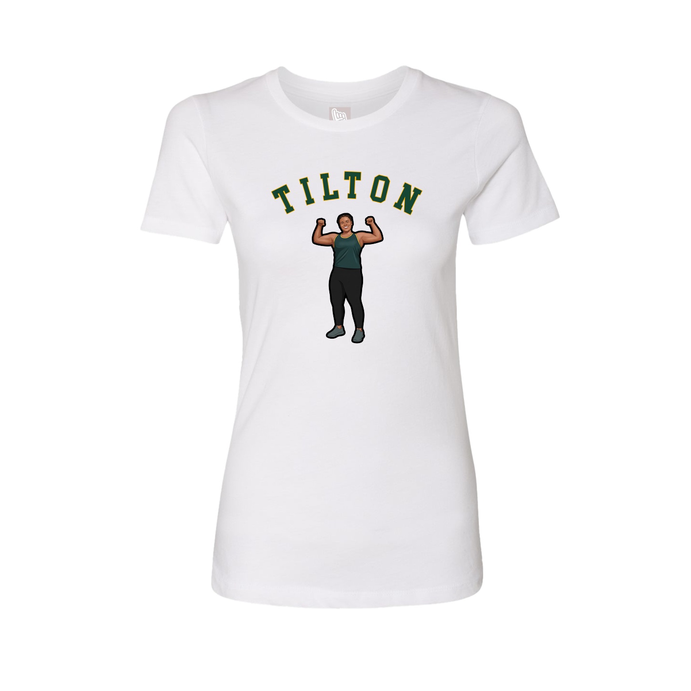 Fitted Women's Tee — Shirsey Arch in White