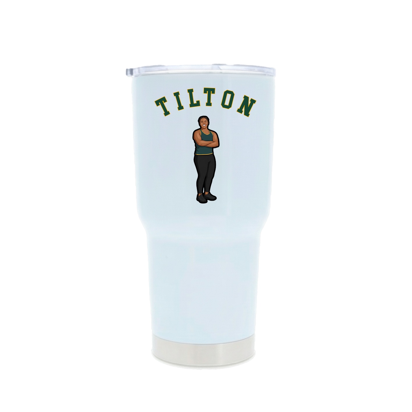 30oz Stainless Steel Tumbler — Shirsey Arch in White