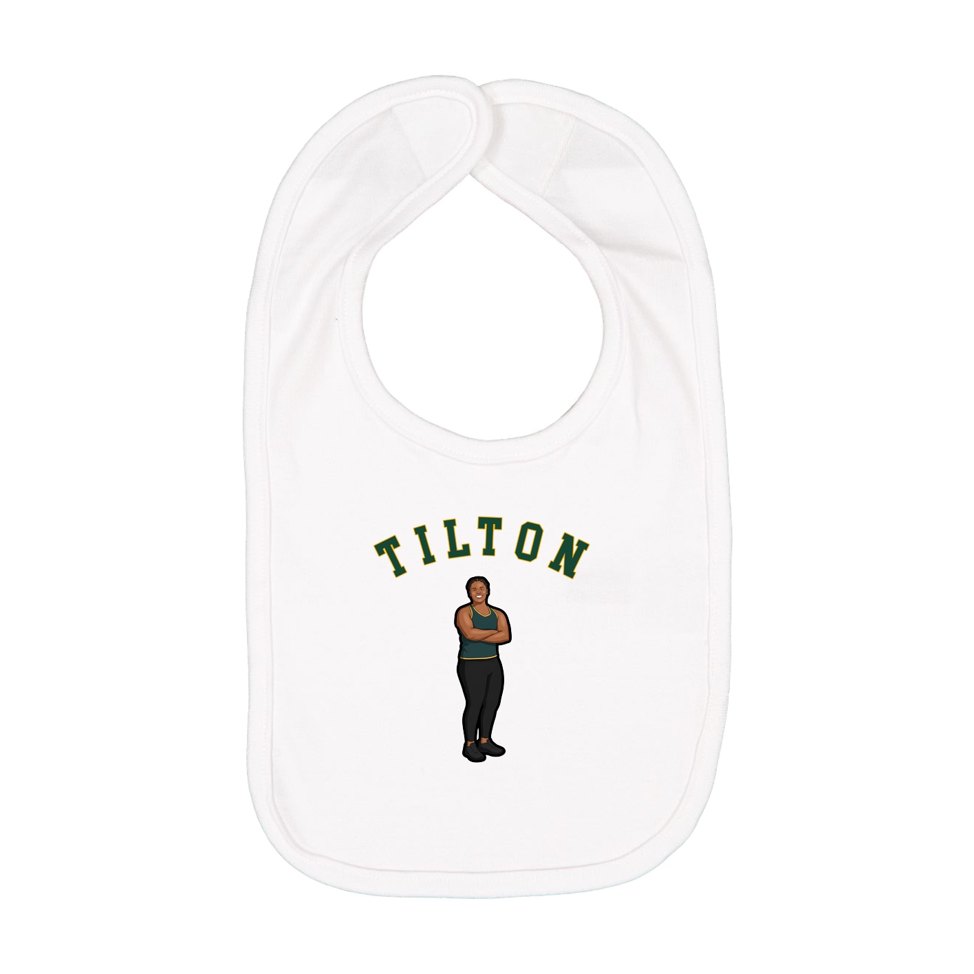Infant Bib — Shirsey Arch in White