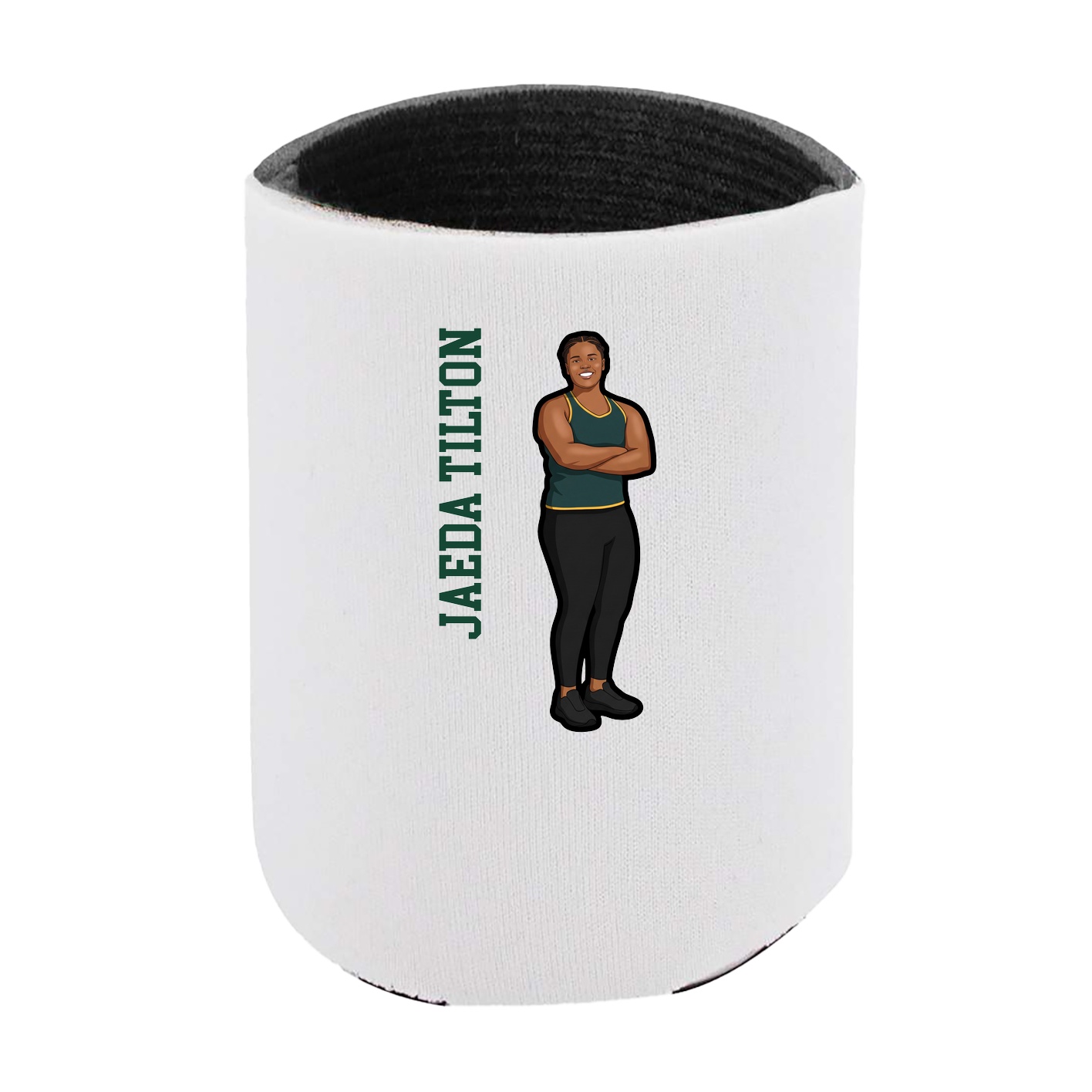 Can Holder — Name Vertical in White
