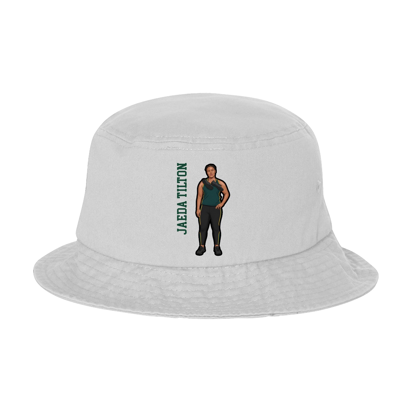 Bucket Cap — Name Vertical in White