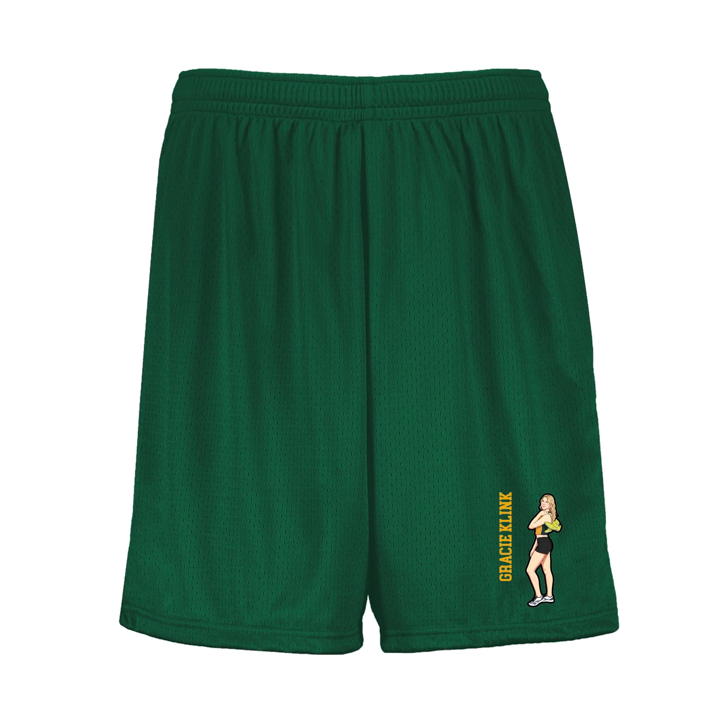 Shorts — Name Vertical in Green