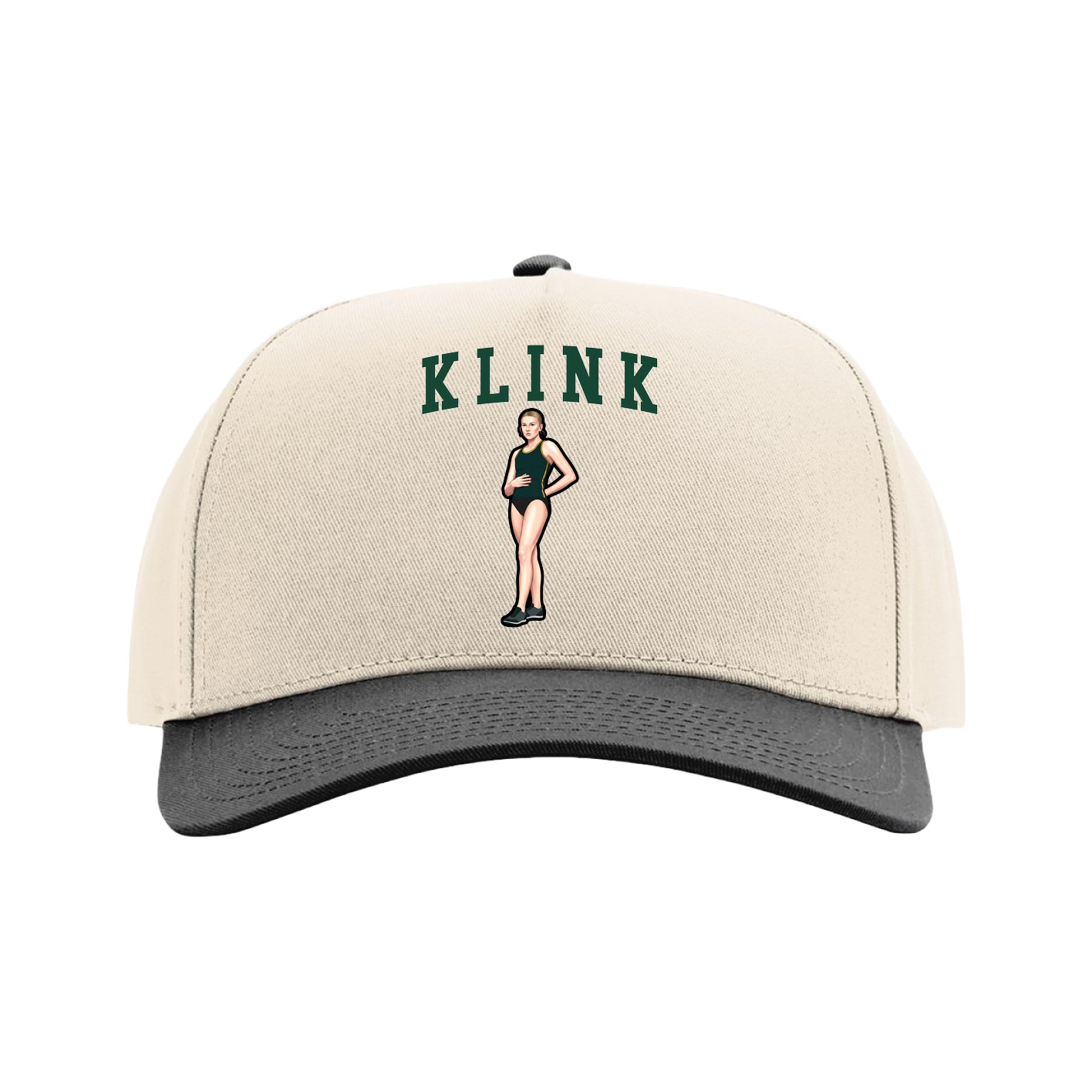 Full Fabric Five-Panel Champ Cap — Shirsey in Cream/Black