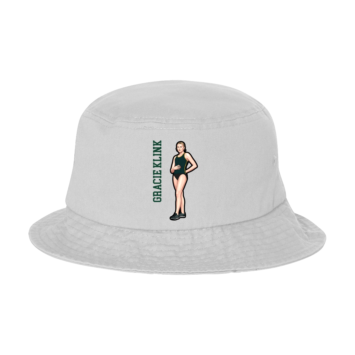 Bucket Cap — Name Vertical in White