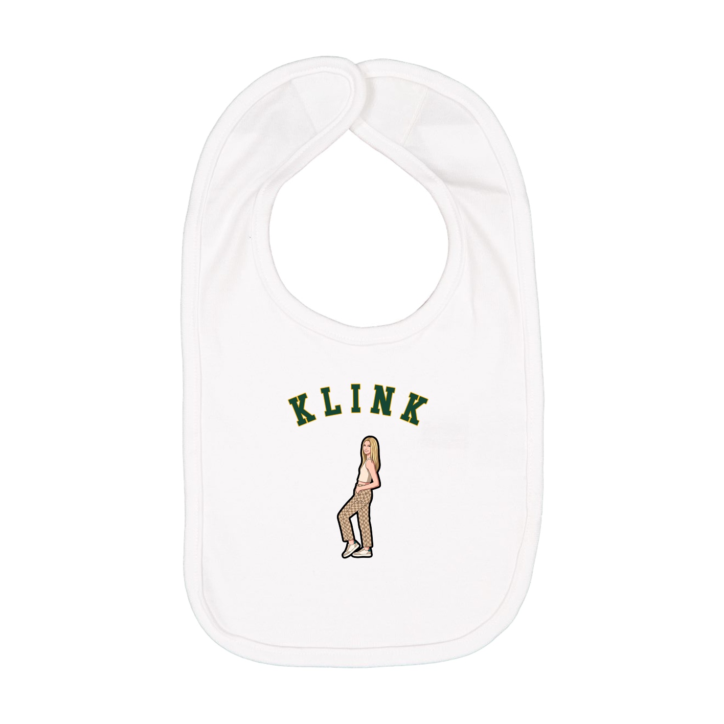 Infant Bib — Shirsey Arch in White