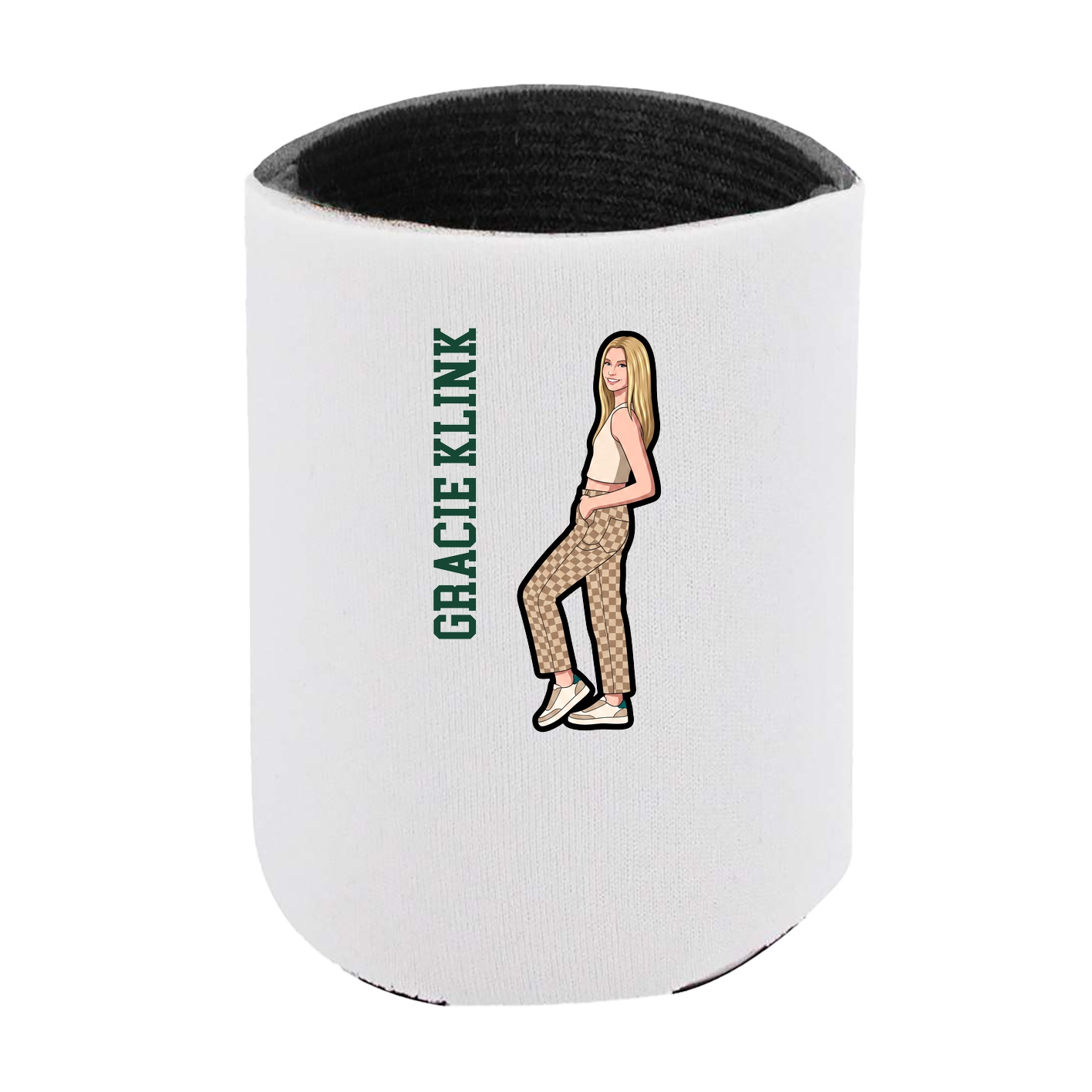 Can Holder — Name Vertical in White